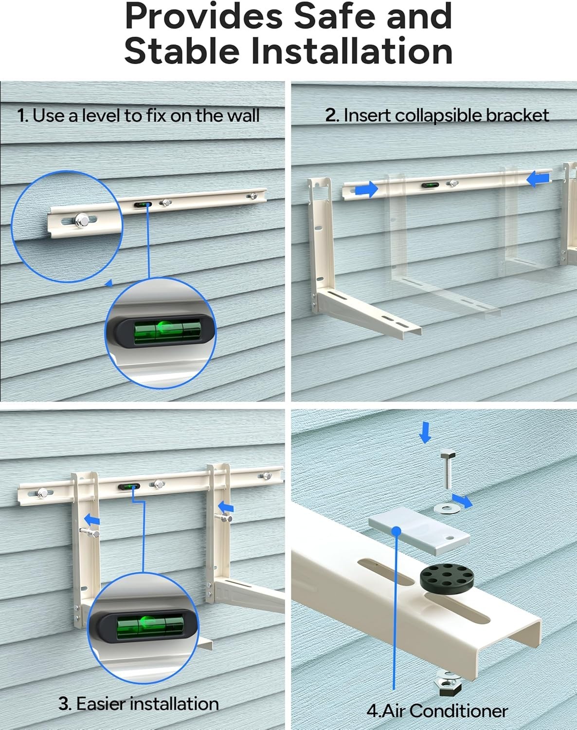 Soporte Pesado Pared Para Aire Acondicionado Mini Split 7000-12000 BTU Exterior