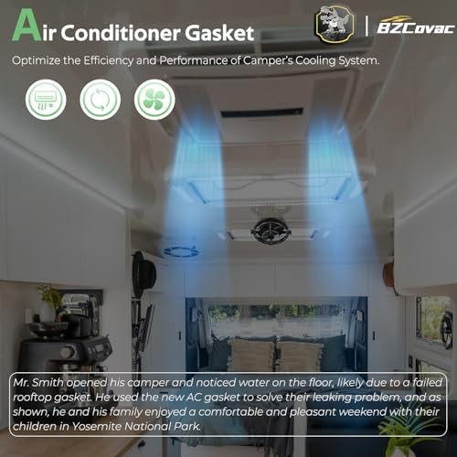 2-Pack, 14″ x 14″ RV AC Gasket – 25071 Universal RV Camper Roof Air