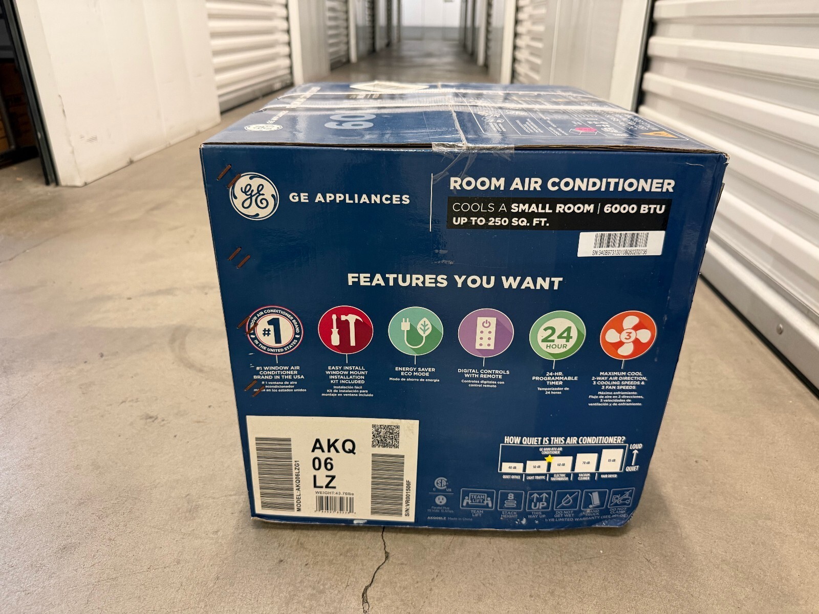 GE AKQ06LZ 6000 BTU Window Air Conditioner 115V Remote Brand New