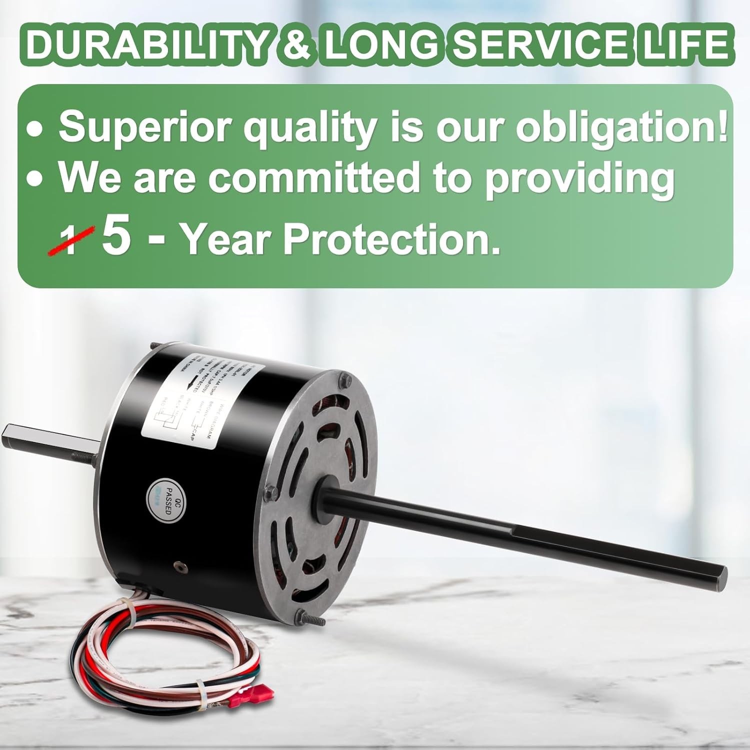 RV AC Motor with Capacitor, Direct Replacement, 1/3 HP/`