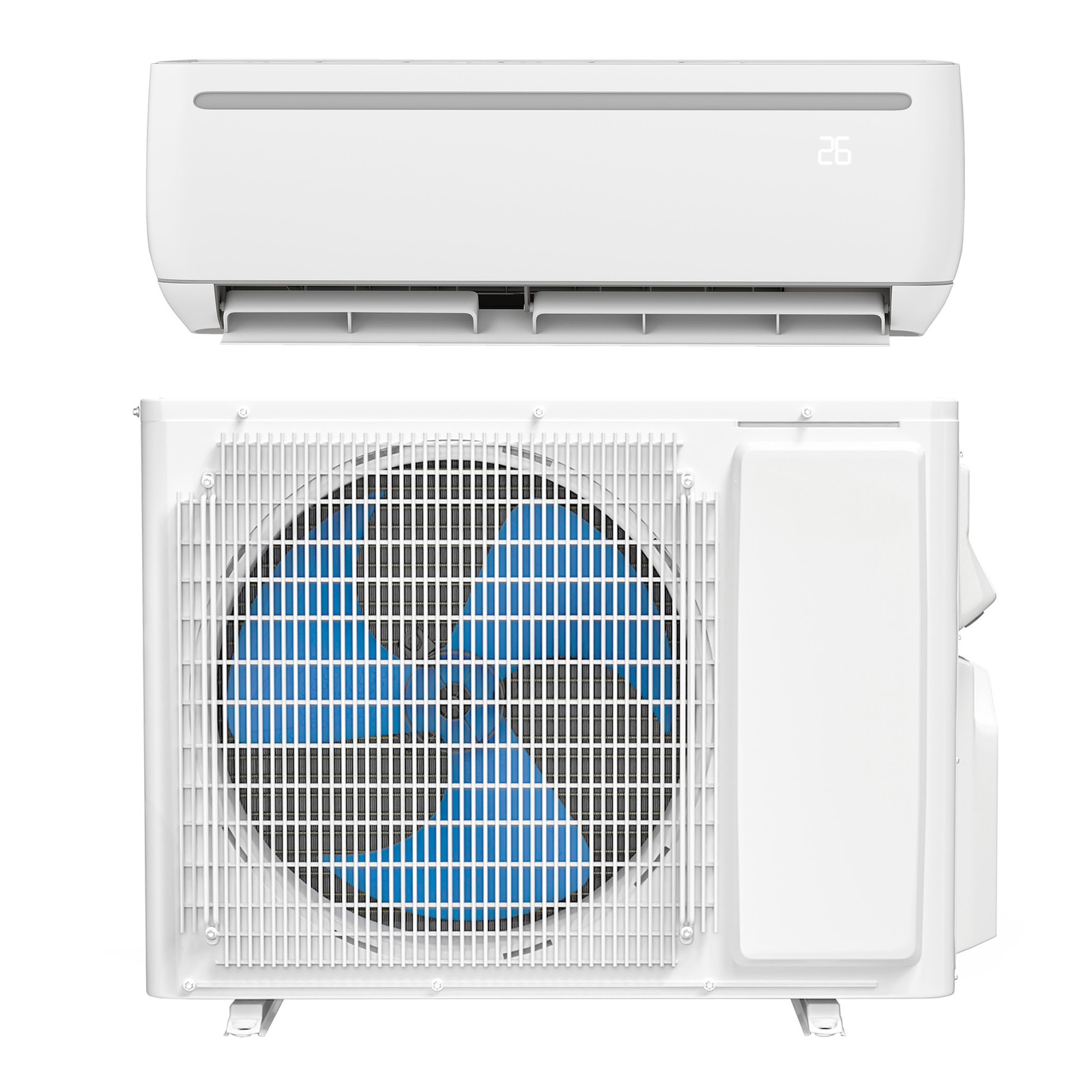 9000 BTU Mini Split Air Conditioner Cool Heat Pump19 SEER 110V Wifi Ductless Kit