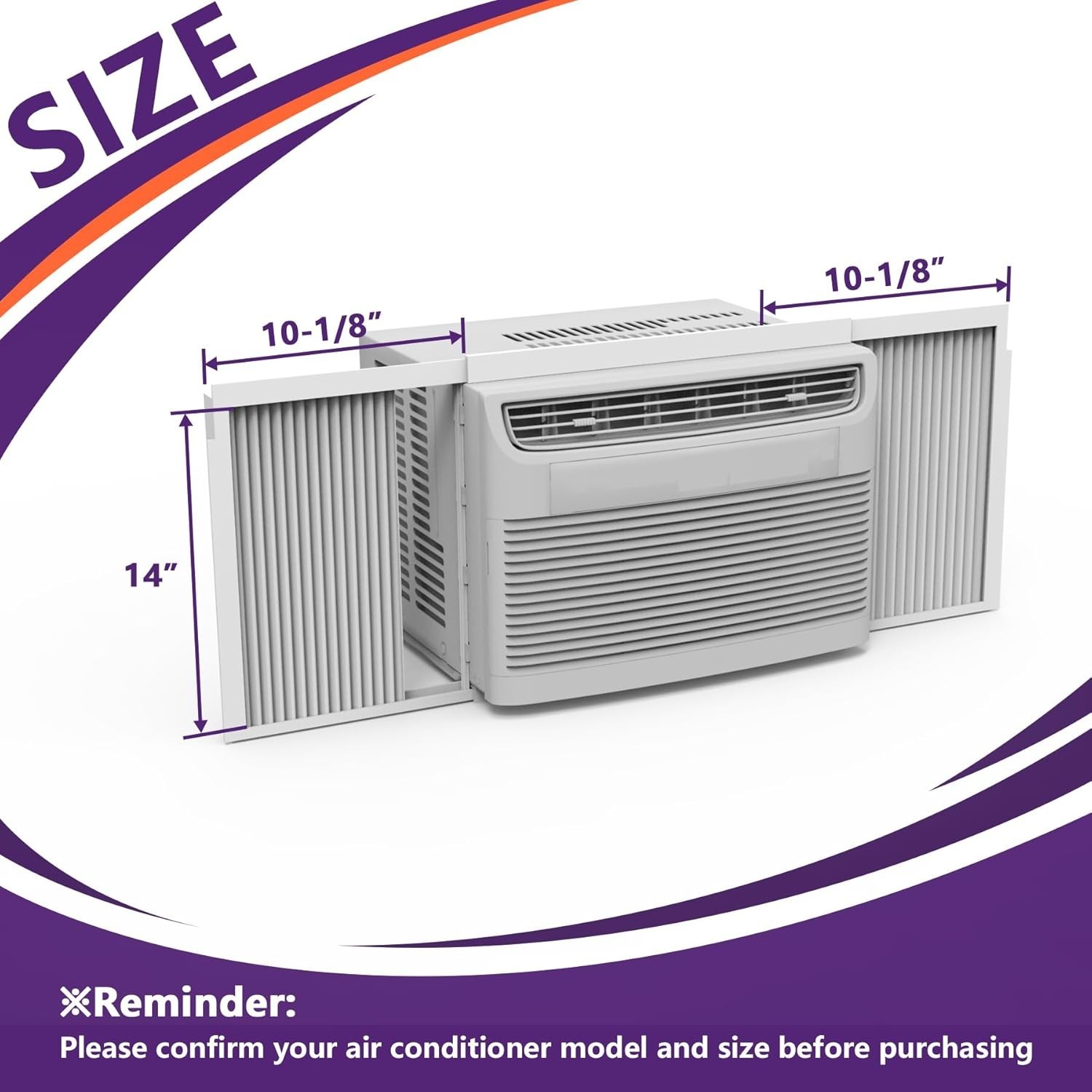 Mxclimate Window Air Conditioner Side Panels with Frame,Window AC 10000BTU