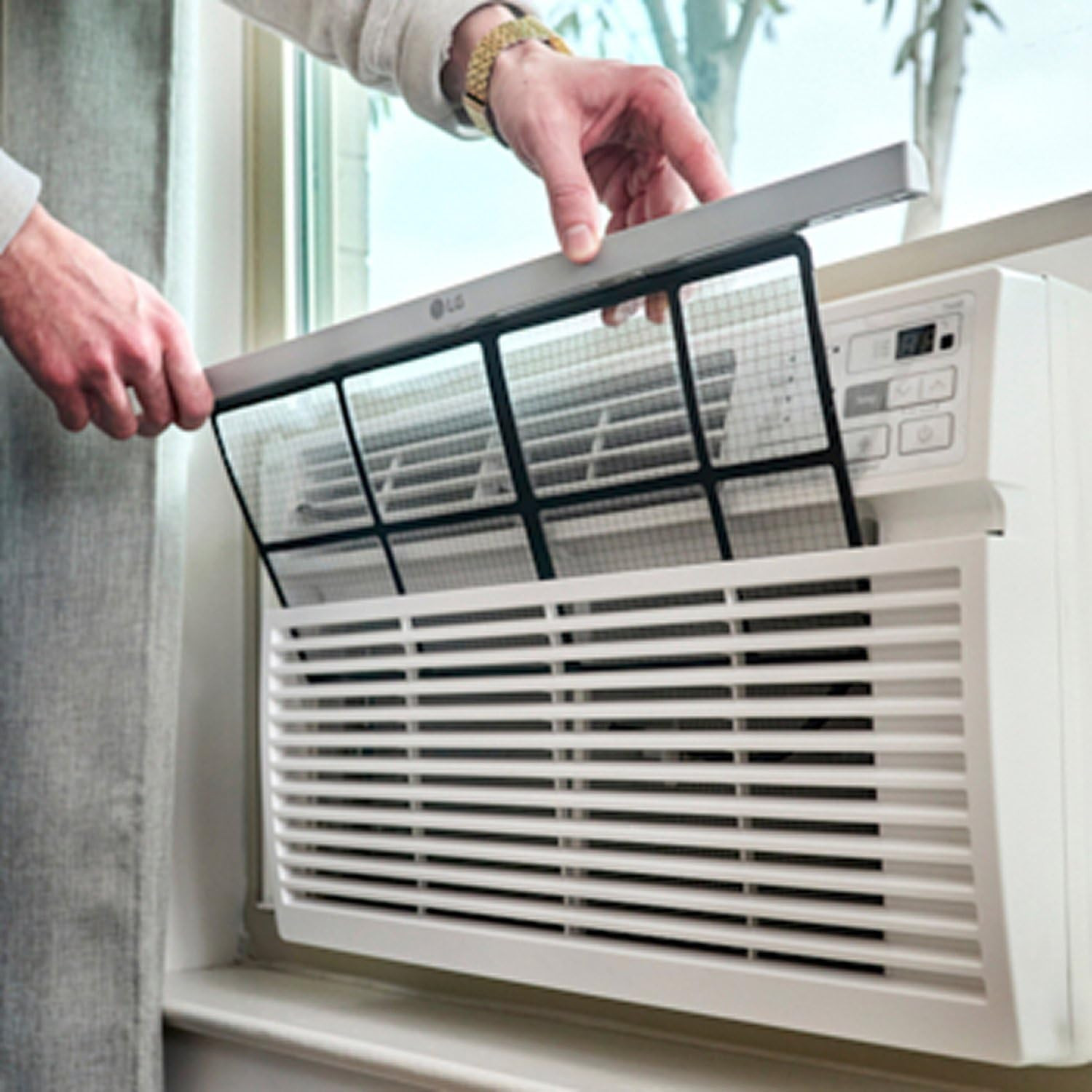 LG 12,000 BTU Window Air Conditioner with Remote , Wifi App, Ultra-Quiet, Washab