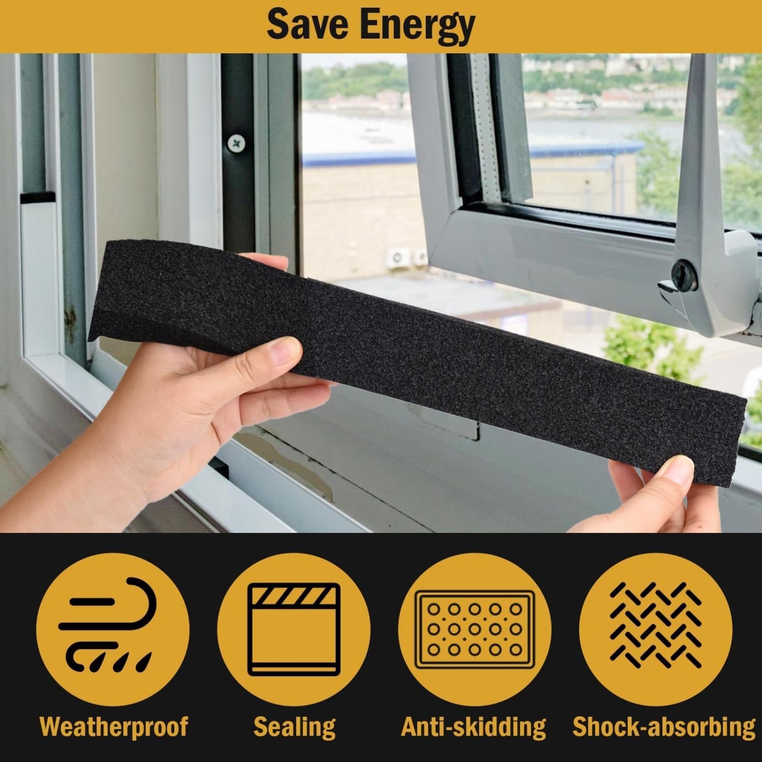 Multi-Purpose Window Air Conditioner Foam Tape – 13ft Insulation Solution