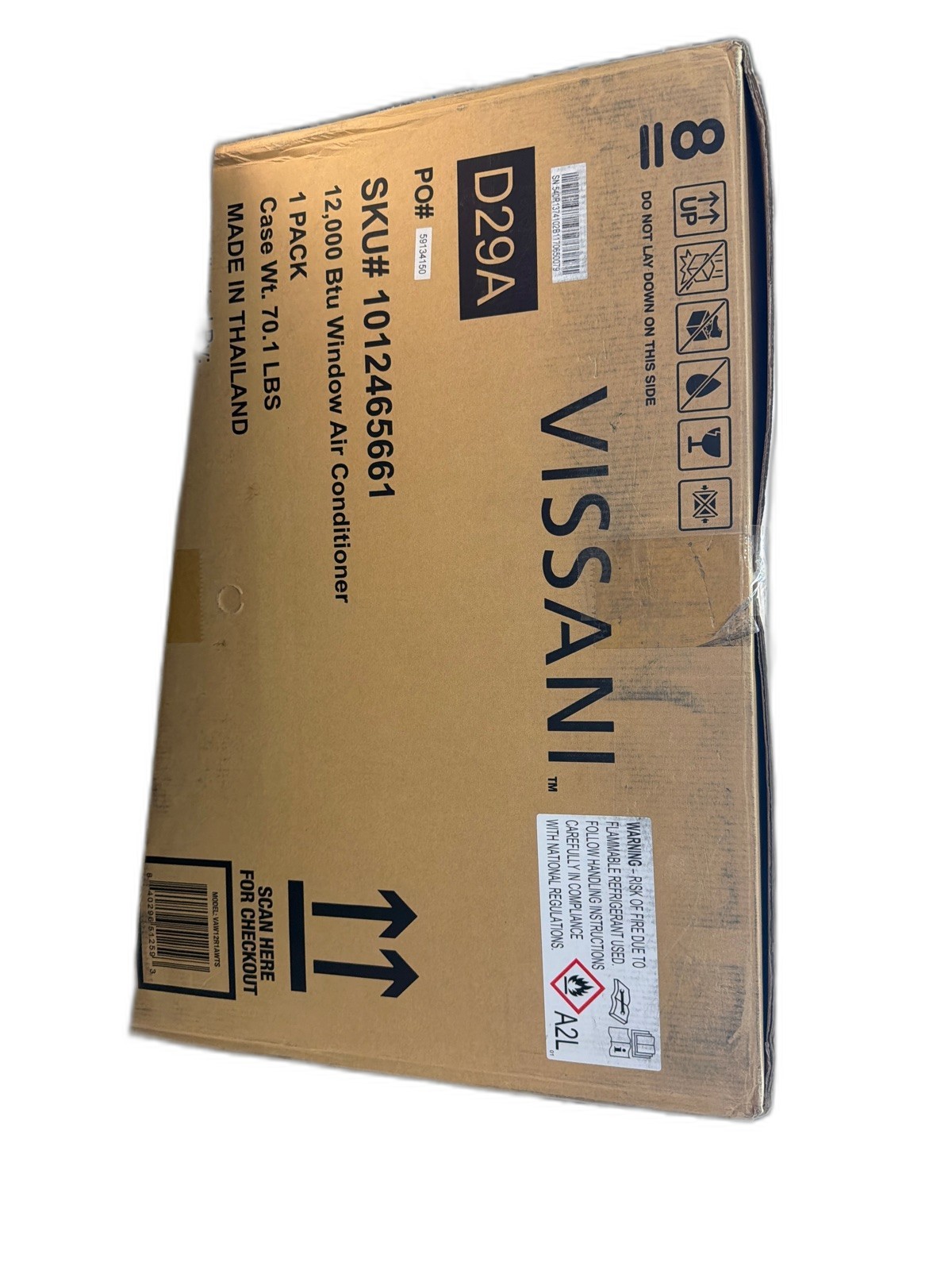 Vissani 12,000 BTU Window Air Conditioner Cools 550 sq. ft. White