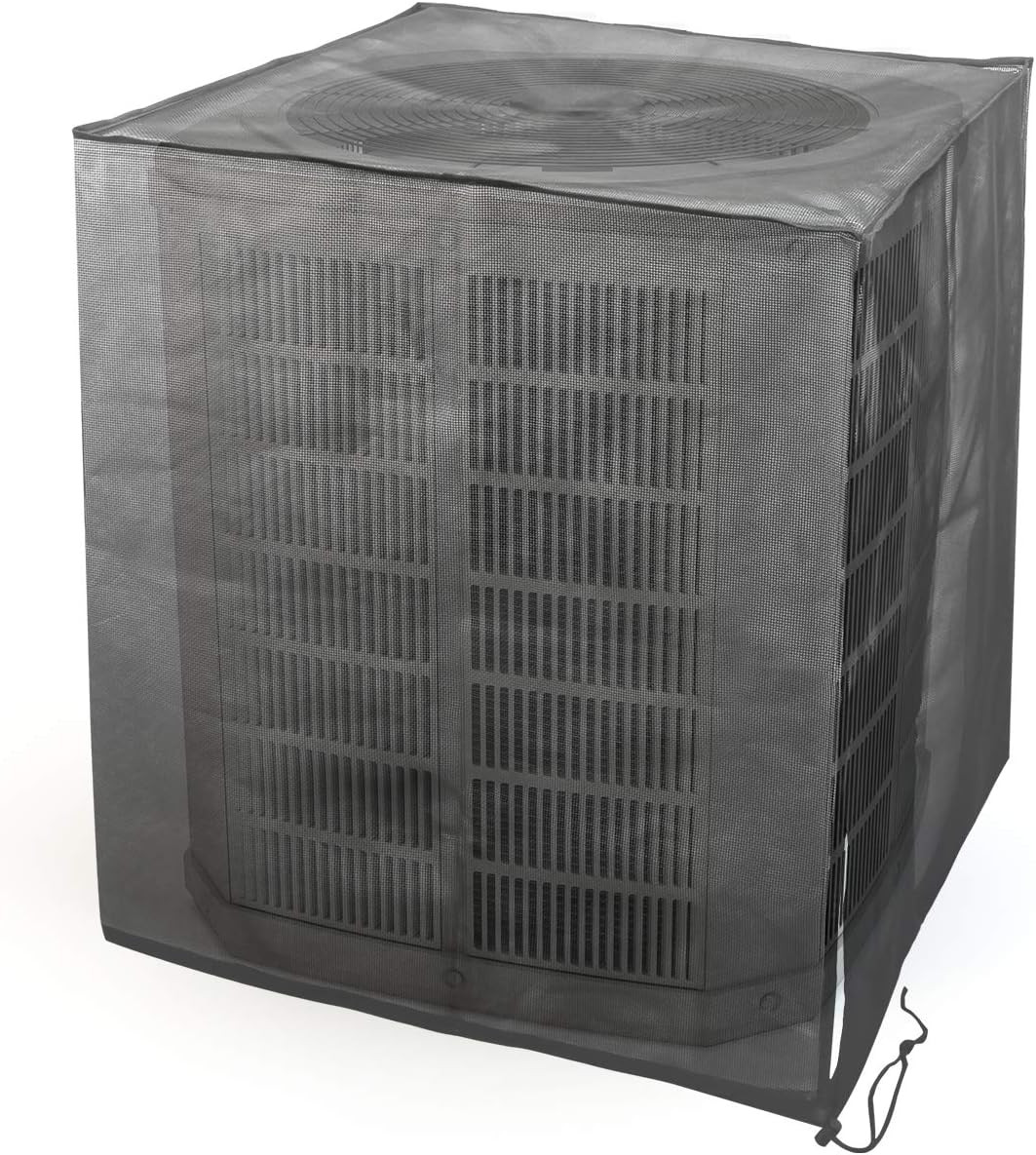 Luxiv Full Mesh Central Air Conditioner Cover, All Seasons Mesh Air Conditioner