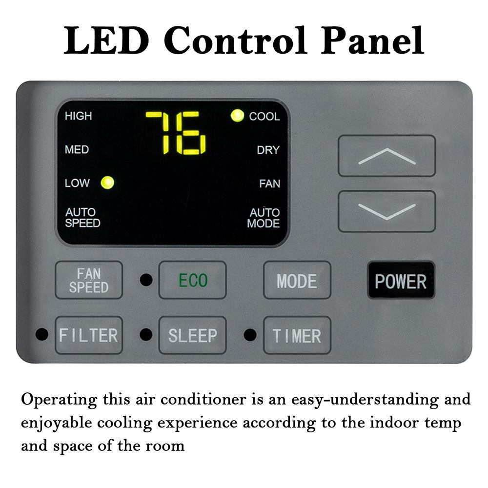 Zokop 5000- 15000 BTU Window Air Conditioner AC Knob/Remote Control Indoor Room