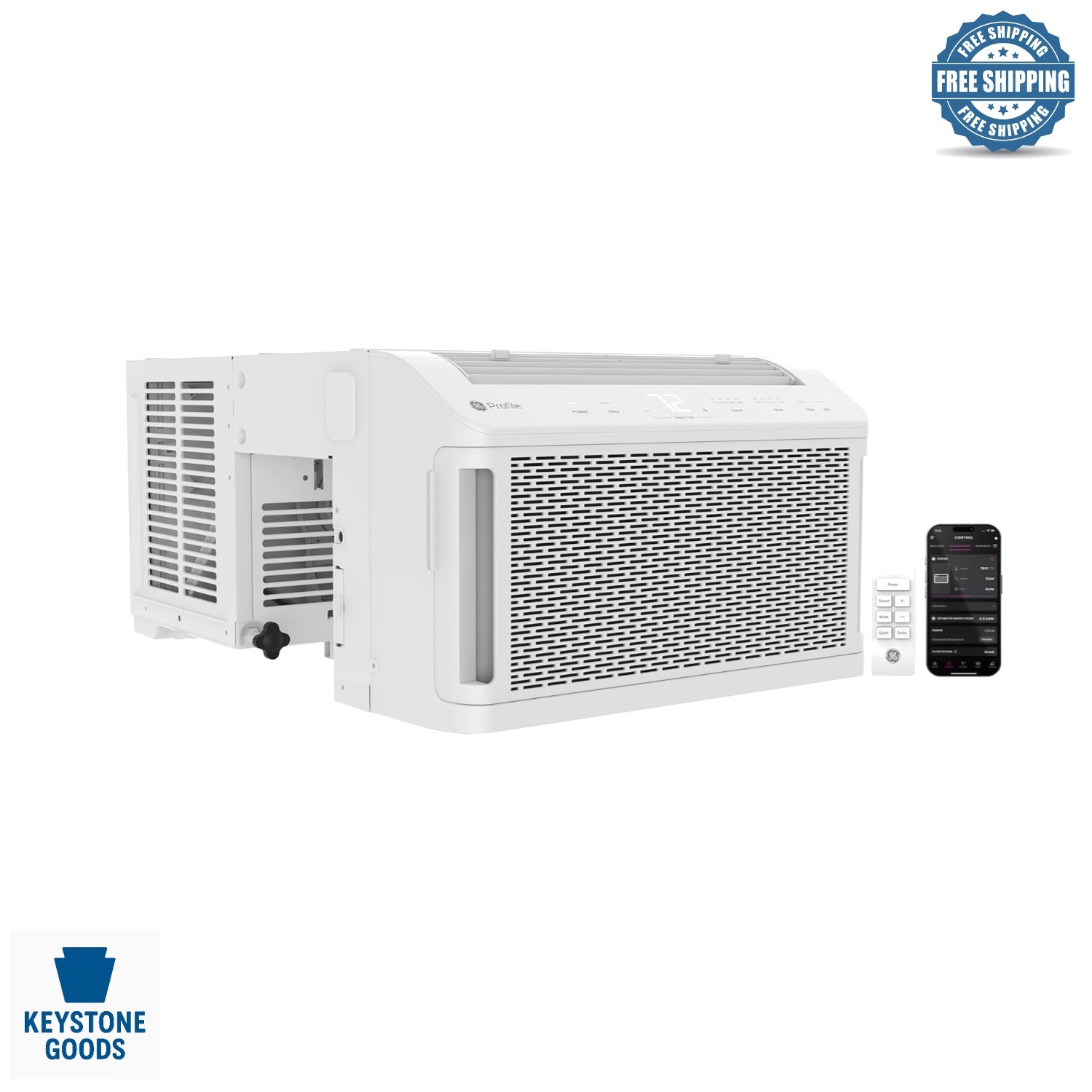 GE 10,300 BTU Inverter Window AC with Full View & WiFi