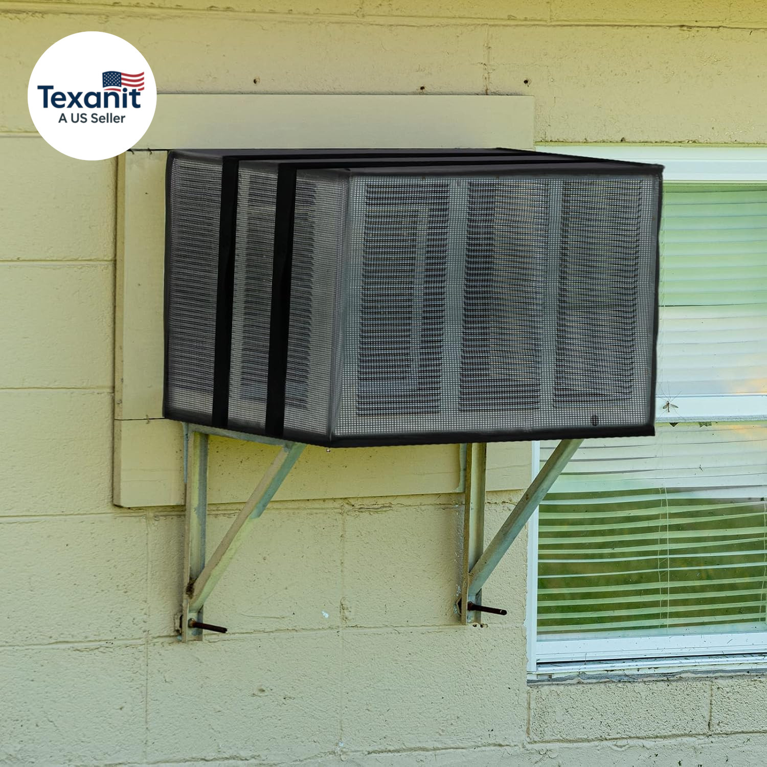 Newest Design Mesh Window Air Conditioner Cover Outdoor, Support Window AC Unit