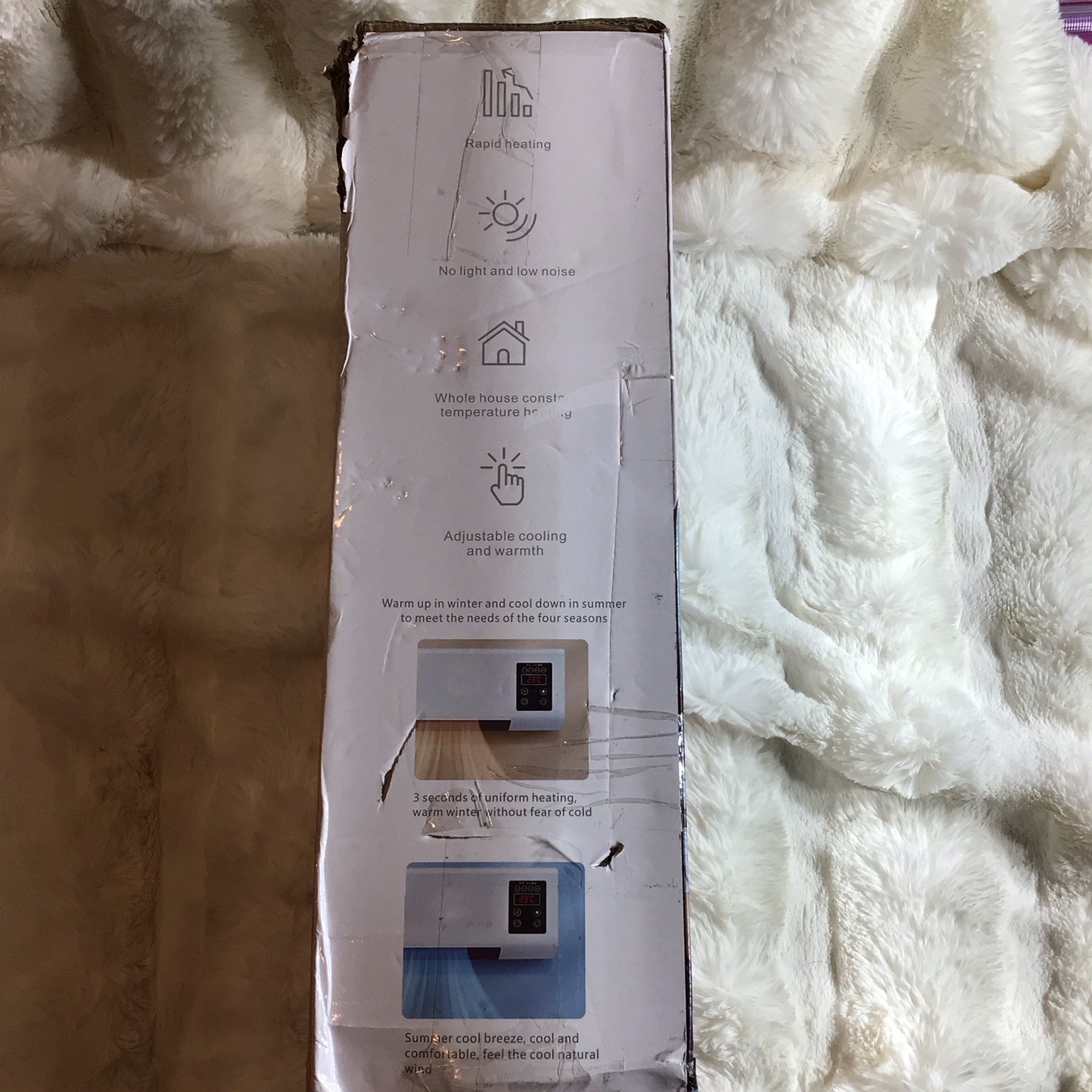 Wall Mounted Mobile Air Conditioning Unit White Digital Display Digital Control