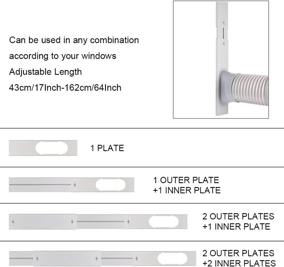 59 Inch Air Conditioner Hose Kit – Fits All Portable Units Effortlessly