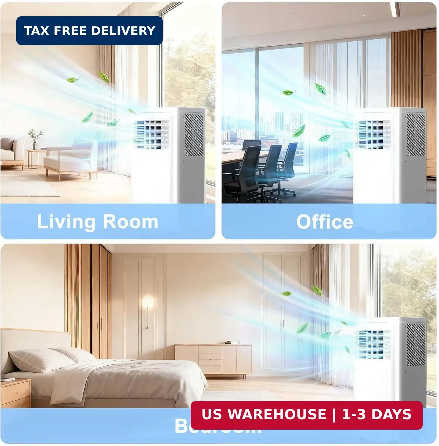 10000 BTU Portable Air Conditioner 4 Modes 550Sqft Remote Window Kit Set