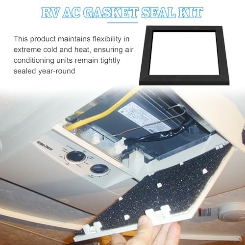 14″ x 14″ Universal RV Roof Air Conditioner Gasket, Replaces 25071 RV AC Black