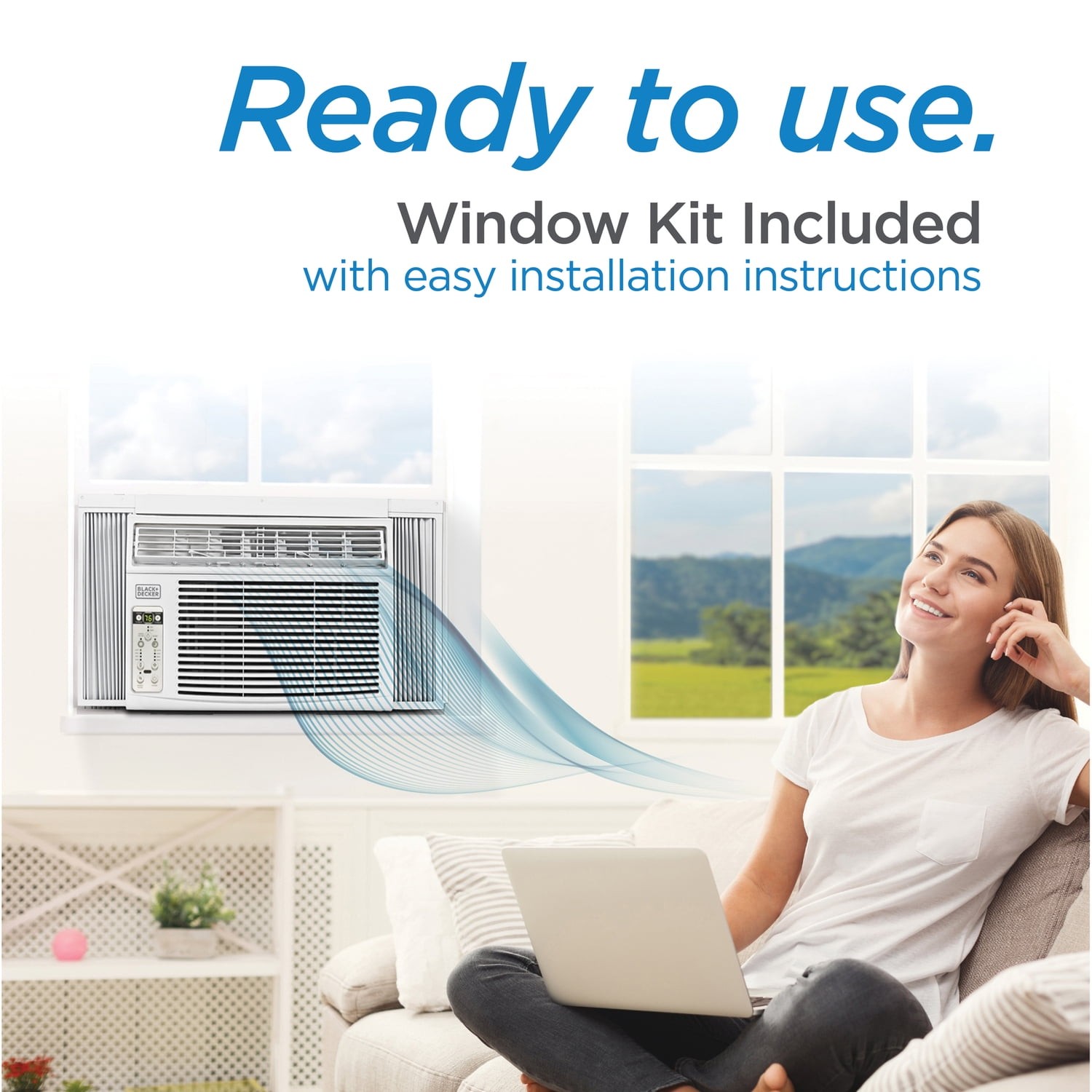 10,000 BTU Window Air Conditioner Unit, AC Cools Up to 450 Square Feet, Energy E