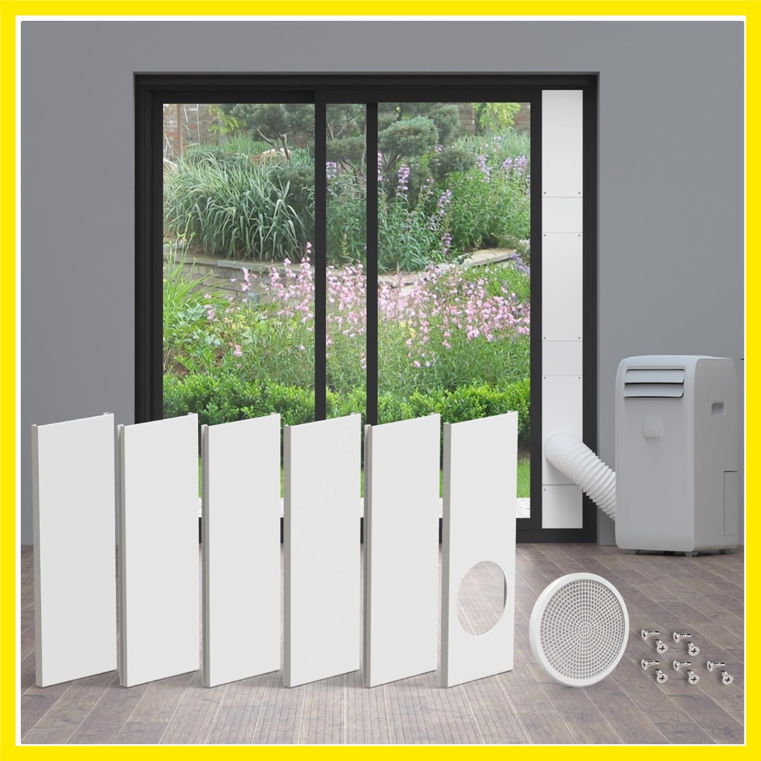 Sliding Door Kit for Portable Air Conditioner,Adjustable Seal Panels for Port…