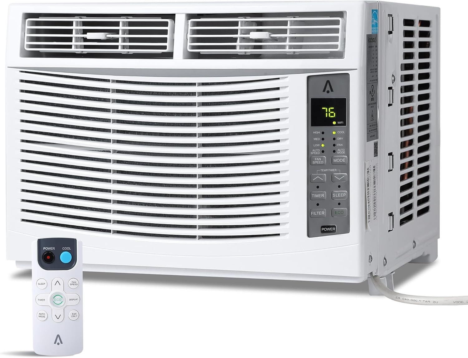 6,000 BTU Window AC with Remote – Cools 250 Sq. Ft, Easy Installation