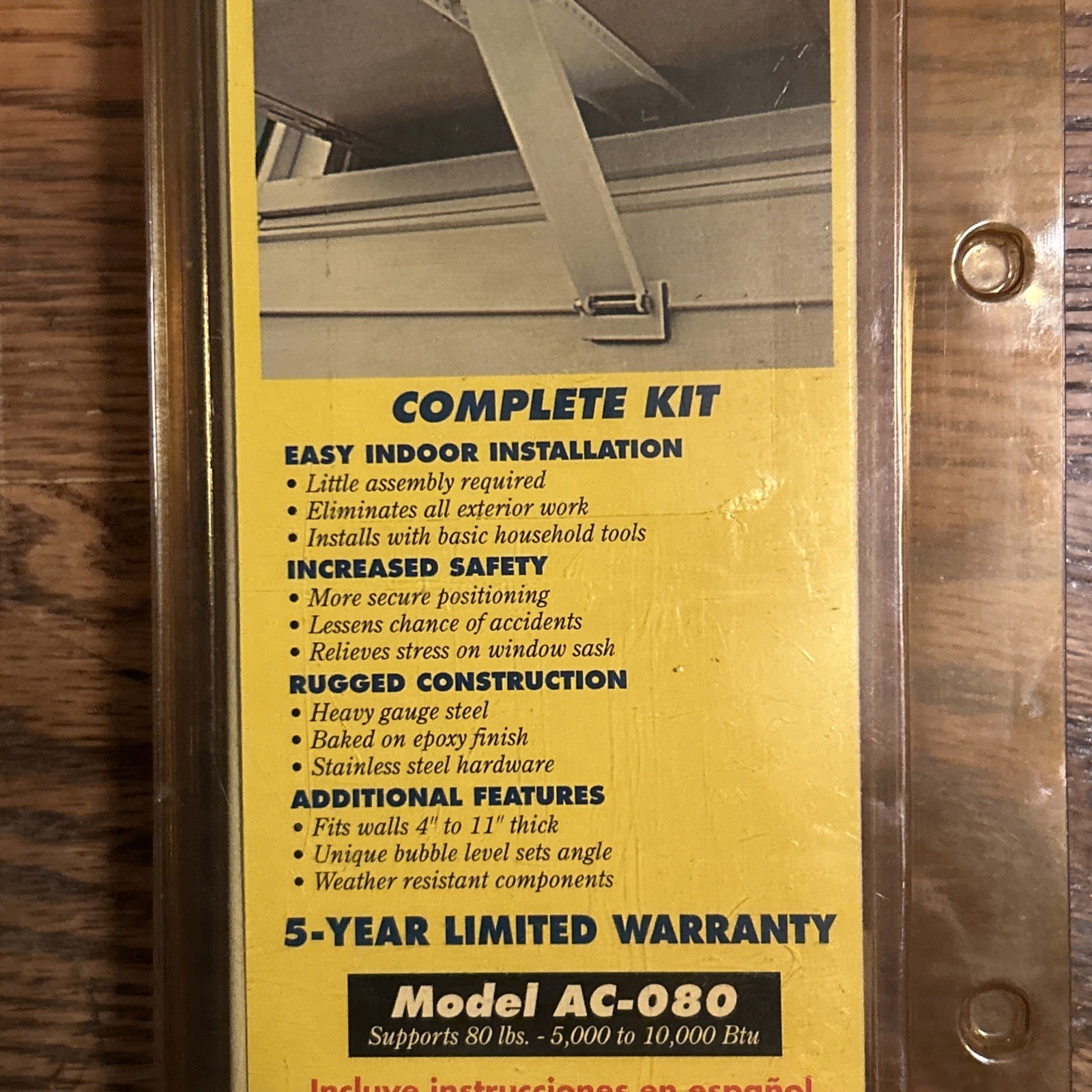 2 New Old Stock AC-SAFE UNIVERSAL AIR CONDITIONER SUPPORT AC-080 BRACKET USA