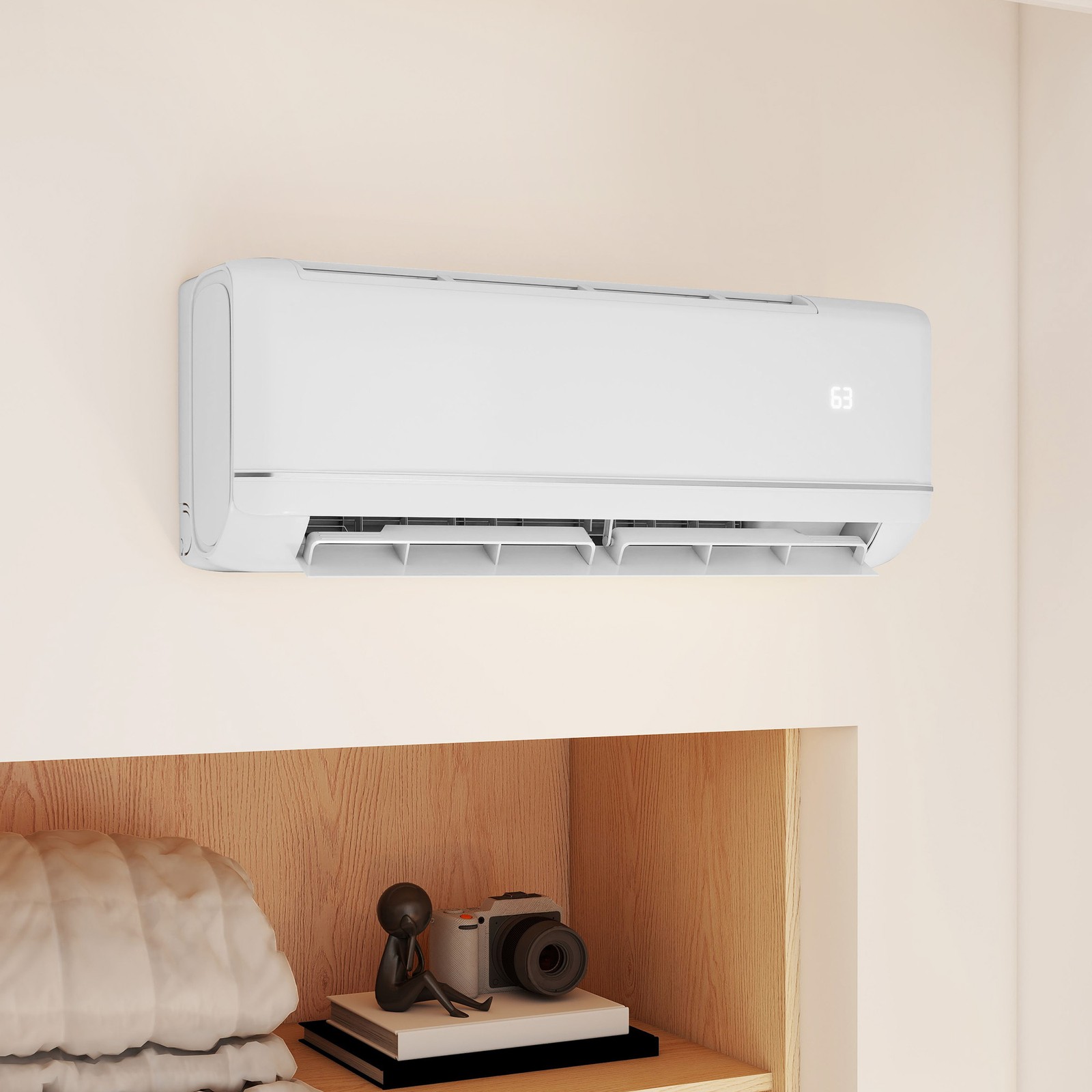 Oaurkea 12k BTU Mini Split Air Conditioner Heat Pump System 21 SEER 220V Wifi