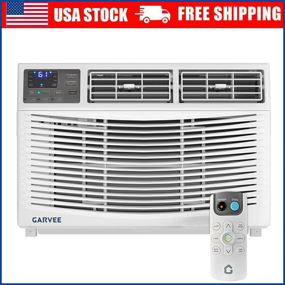 10000 BTU Window Air Conditioner with Remote Control & 3 Cooling & Fan Speeds