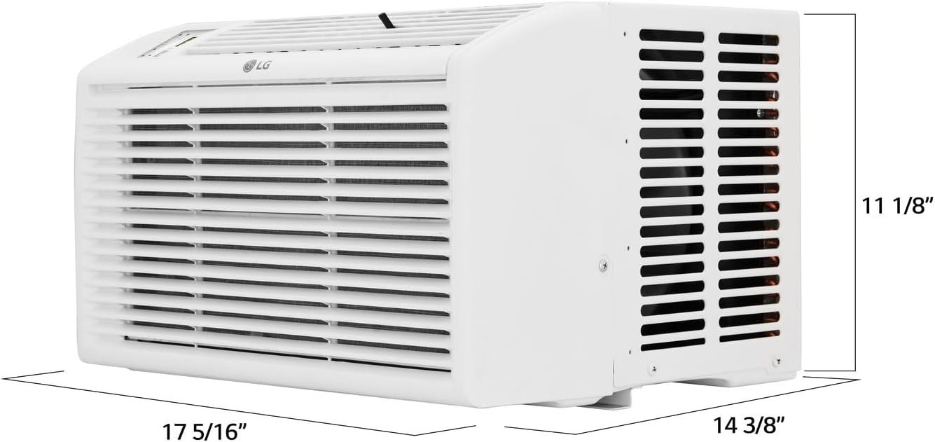 Whisper-Quiet 6,000 BTU Window Air Conditioner – Cools 250 Sq.Ft. with Remote