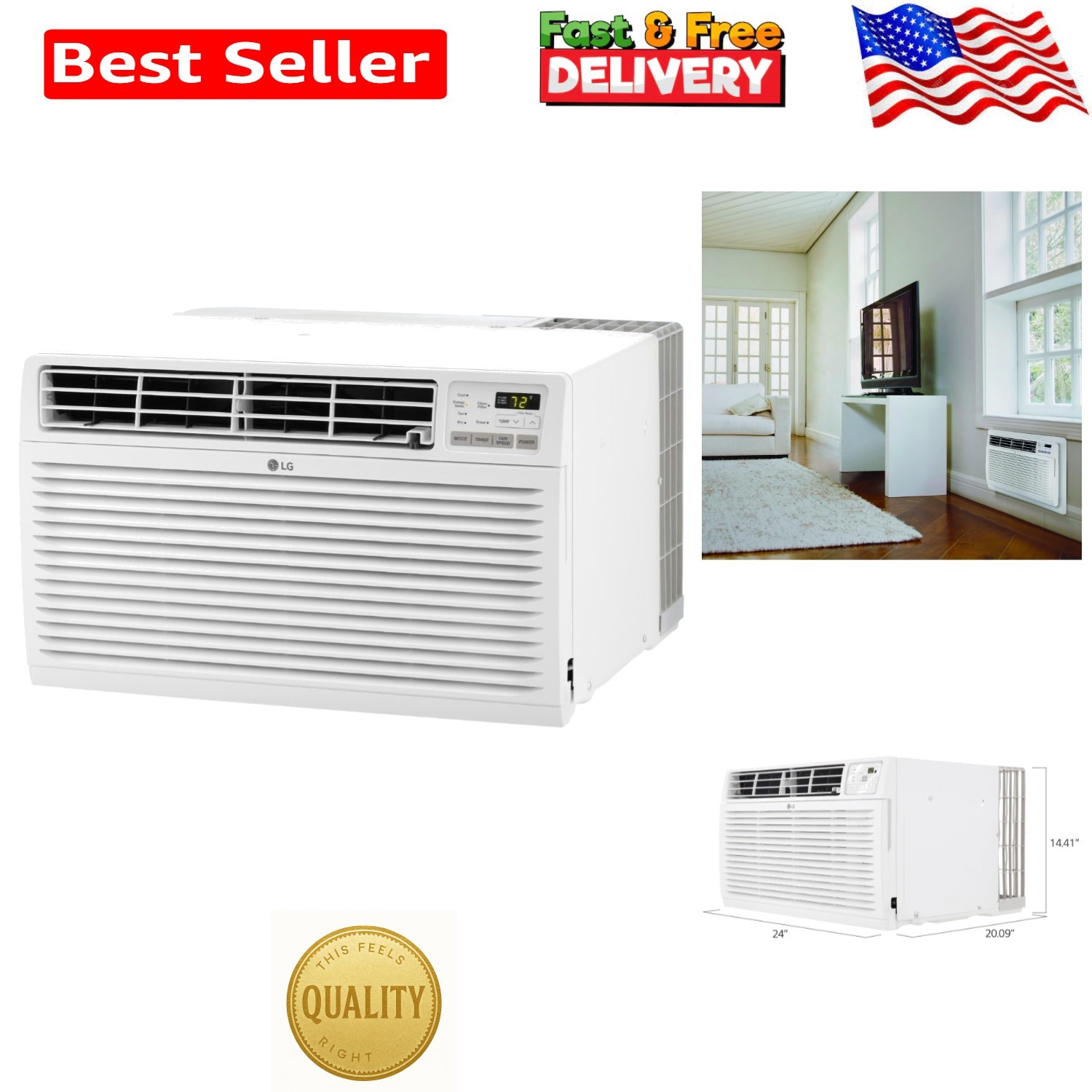 Remote-Controlled 11,800 BTU Air Conditioner – Cools Up to 530 Sq Ft Efficiently