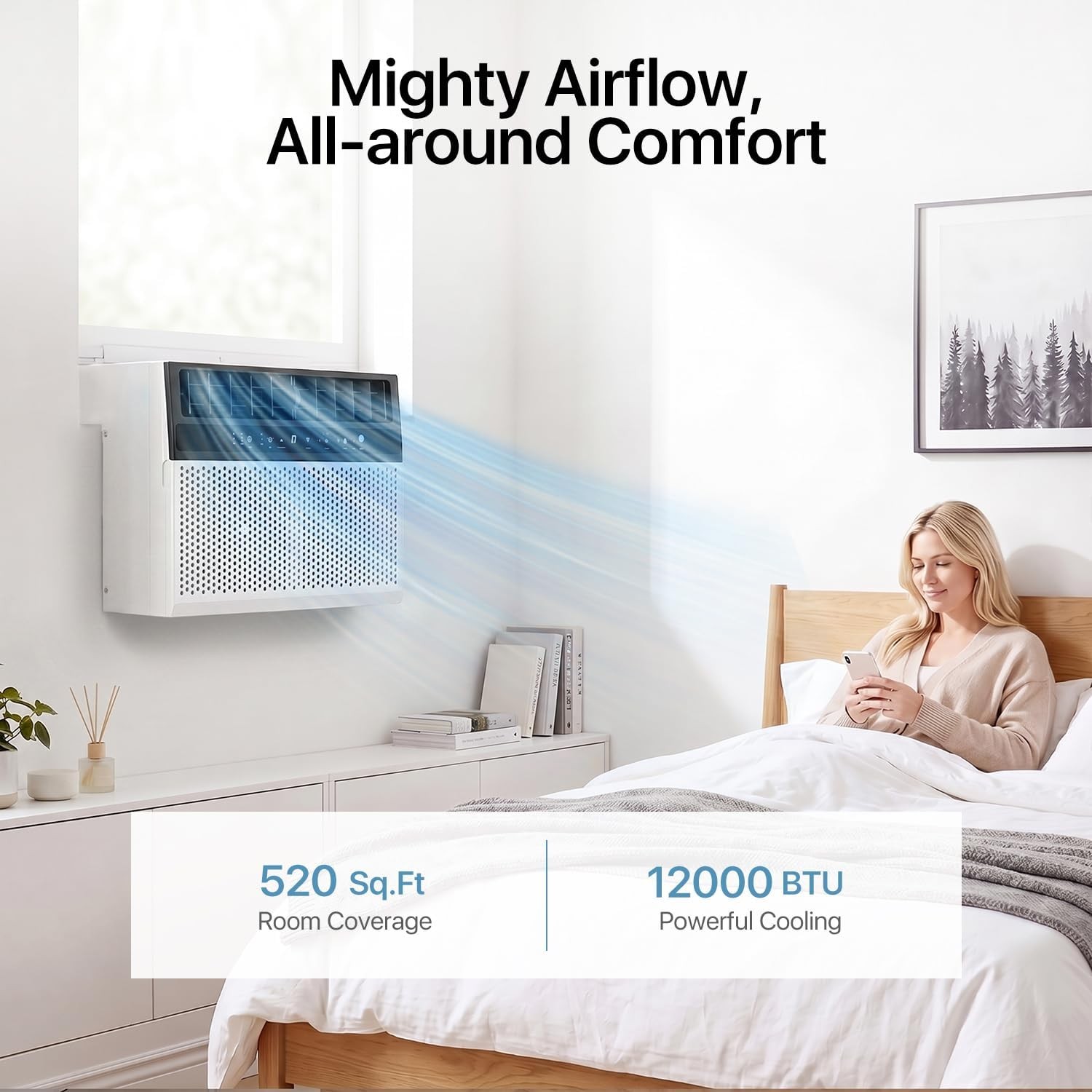 10000BTU /12000BTU U-shaped 6-in-1 Window Air Conditioner Cools up to 450 sq.ft