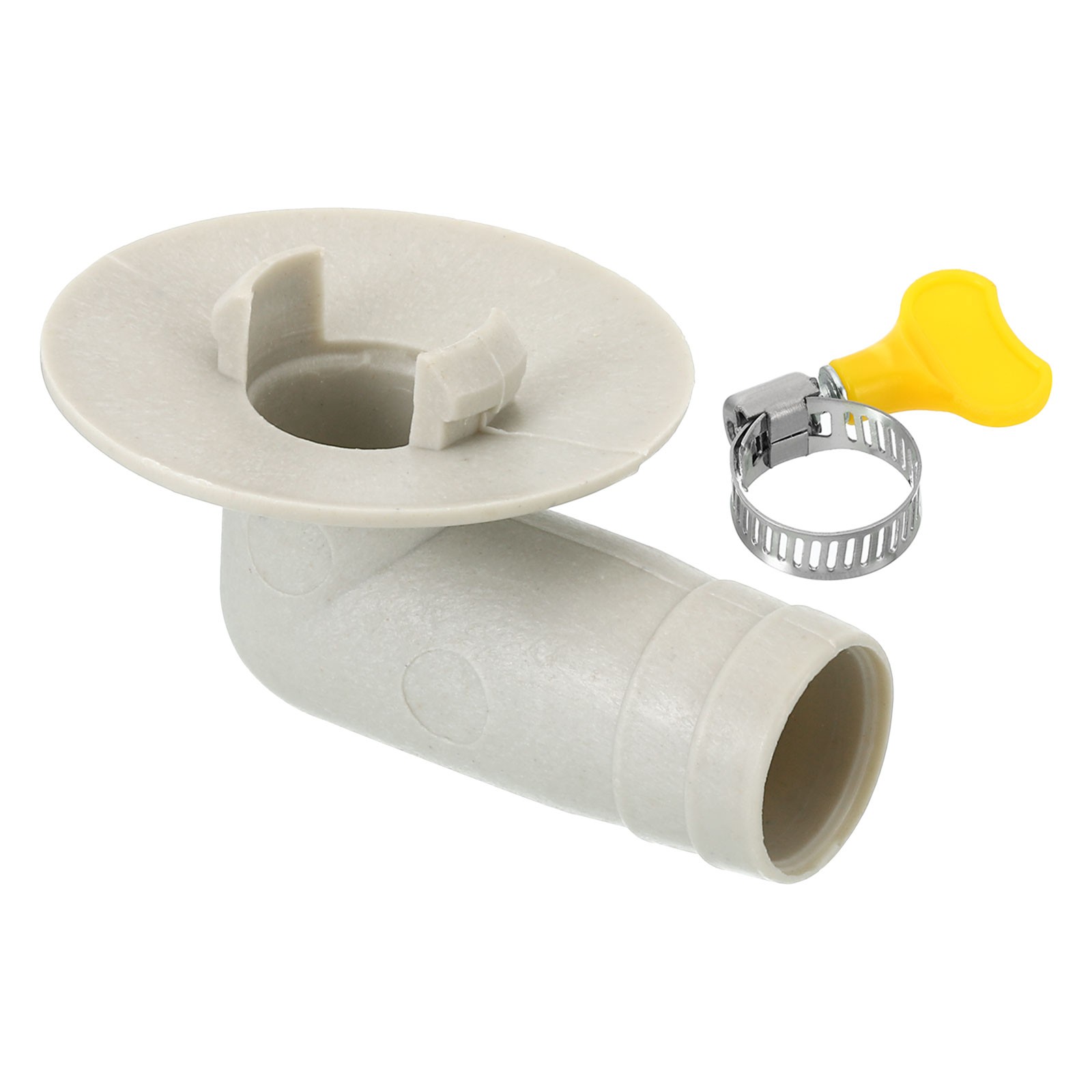 15mm Air Conditioner Drain Hose Connector with Clamp, White Style11
