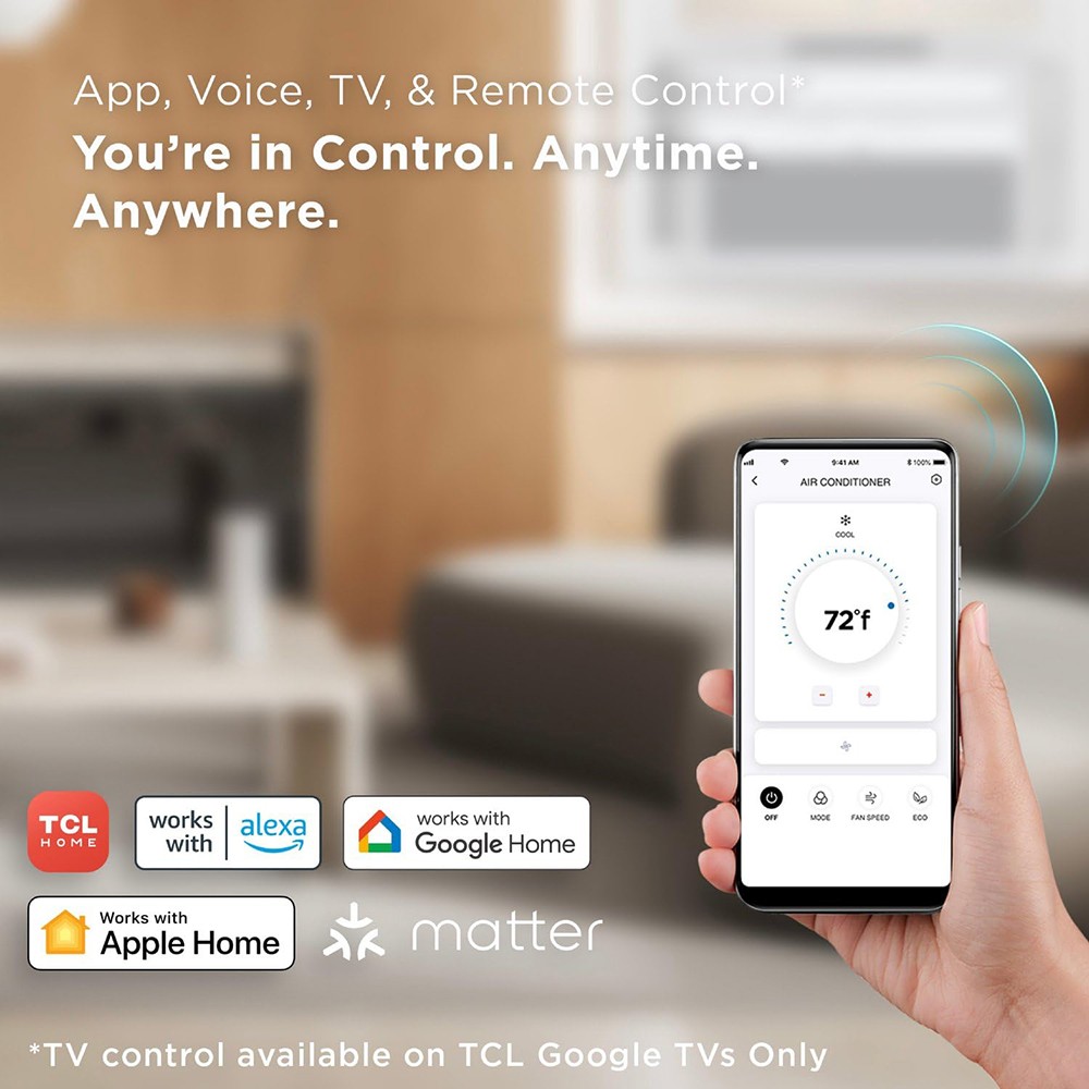 TCL H8W4KW Q-Series 8,000 BTU Smart Inverter Window Air Conditioner