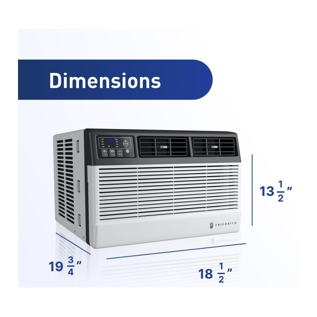 Friedrich CCW08B10C 8000 BTU Chill Premier Smart Window AC Wi-Fi 115V
