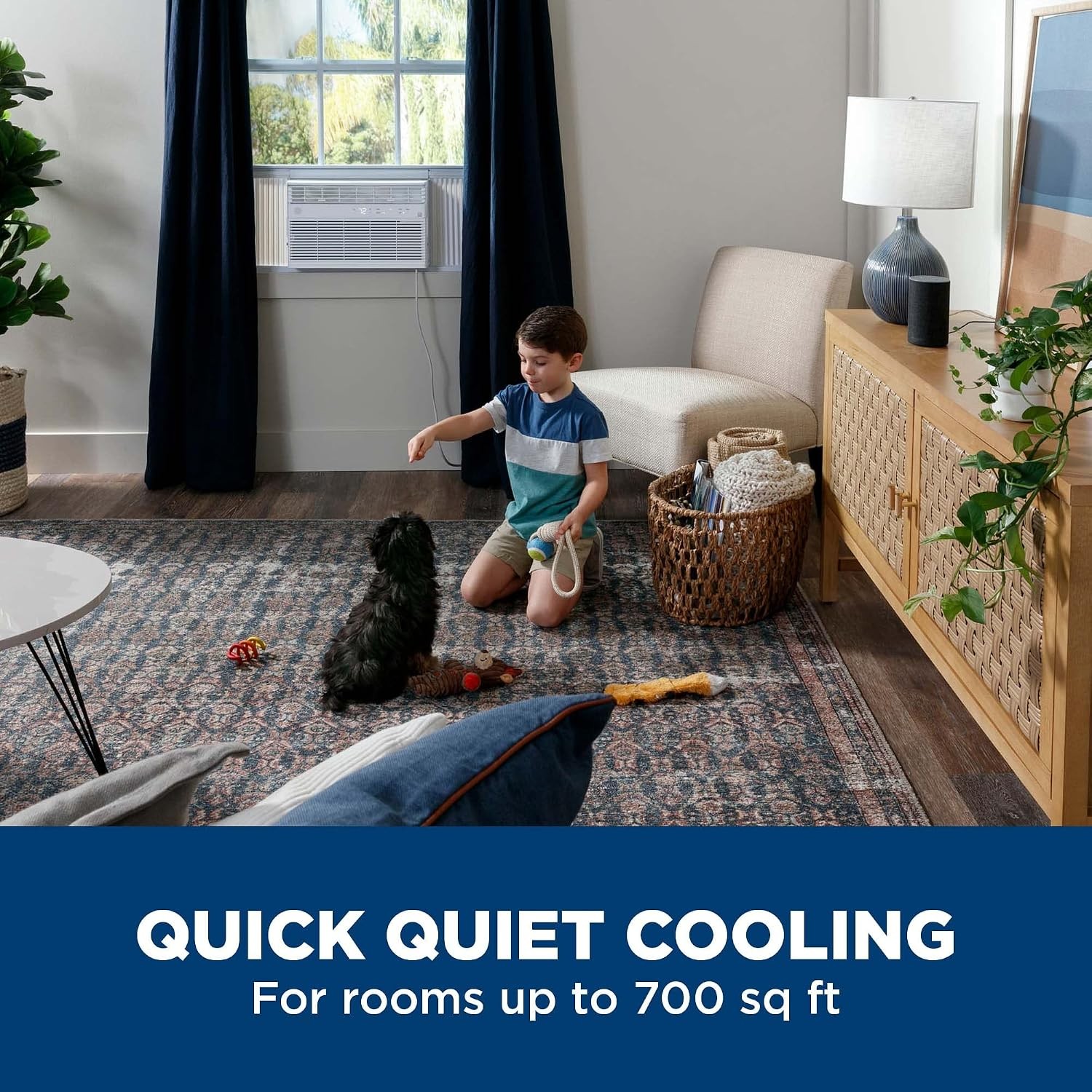 Window Air Conditioner 14000 BTU Wi-Fi Enabled Energy-Efficient Cooling Large