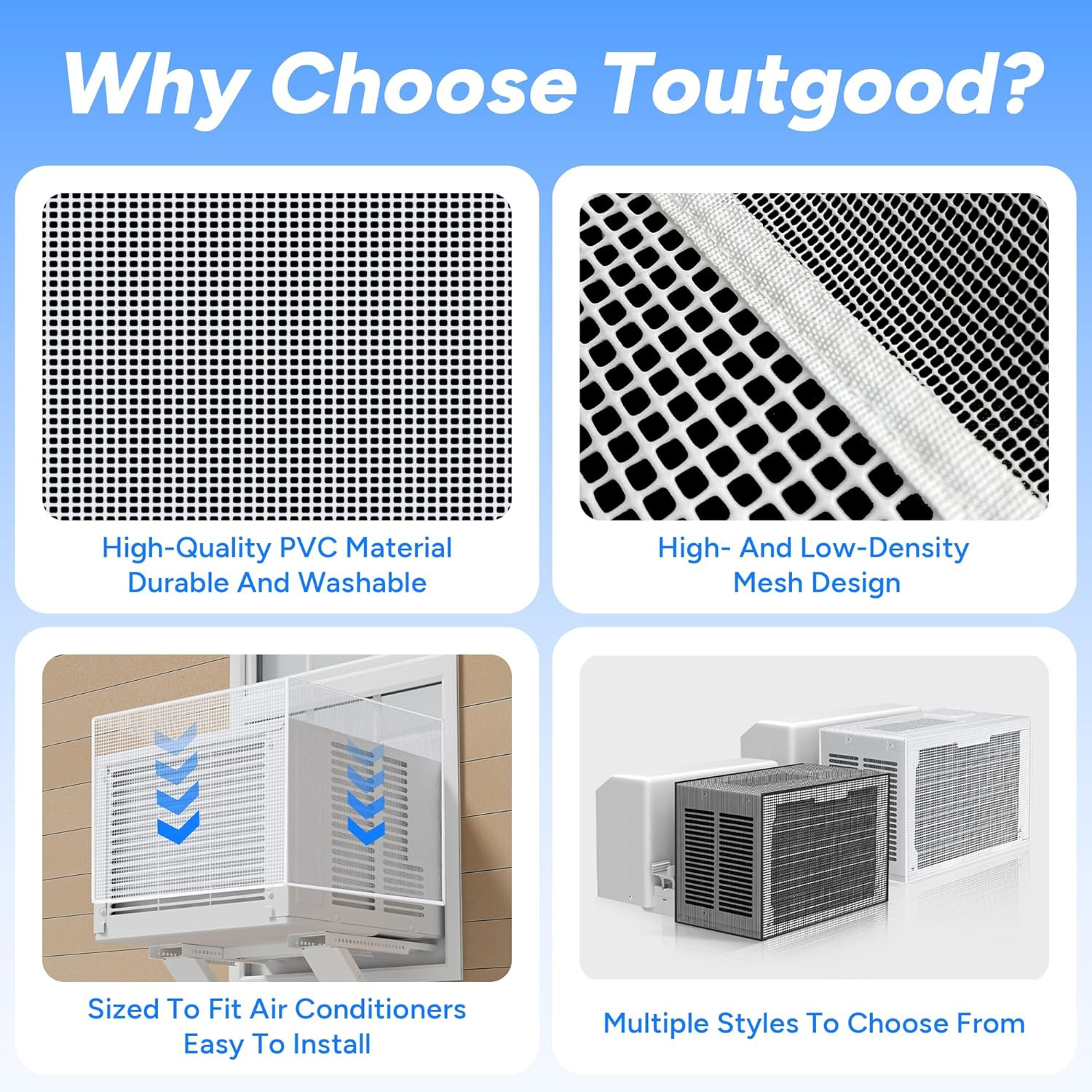Air Conditioner Mesh Cover Midea U Shaped AC 8000BTU 10000BTU 12000BTU