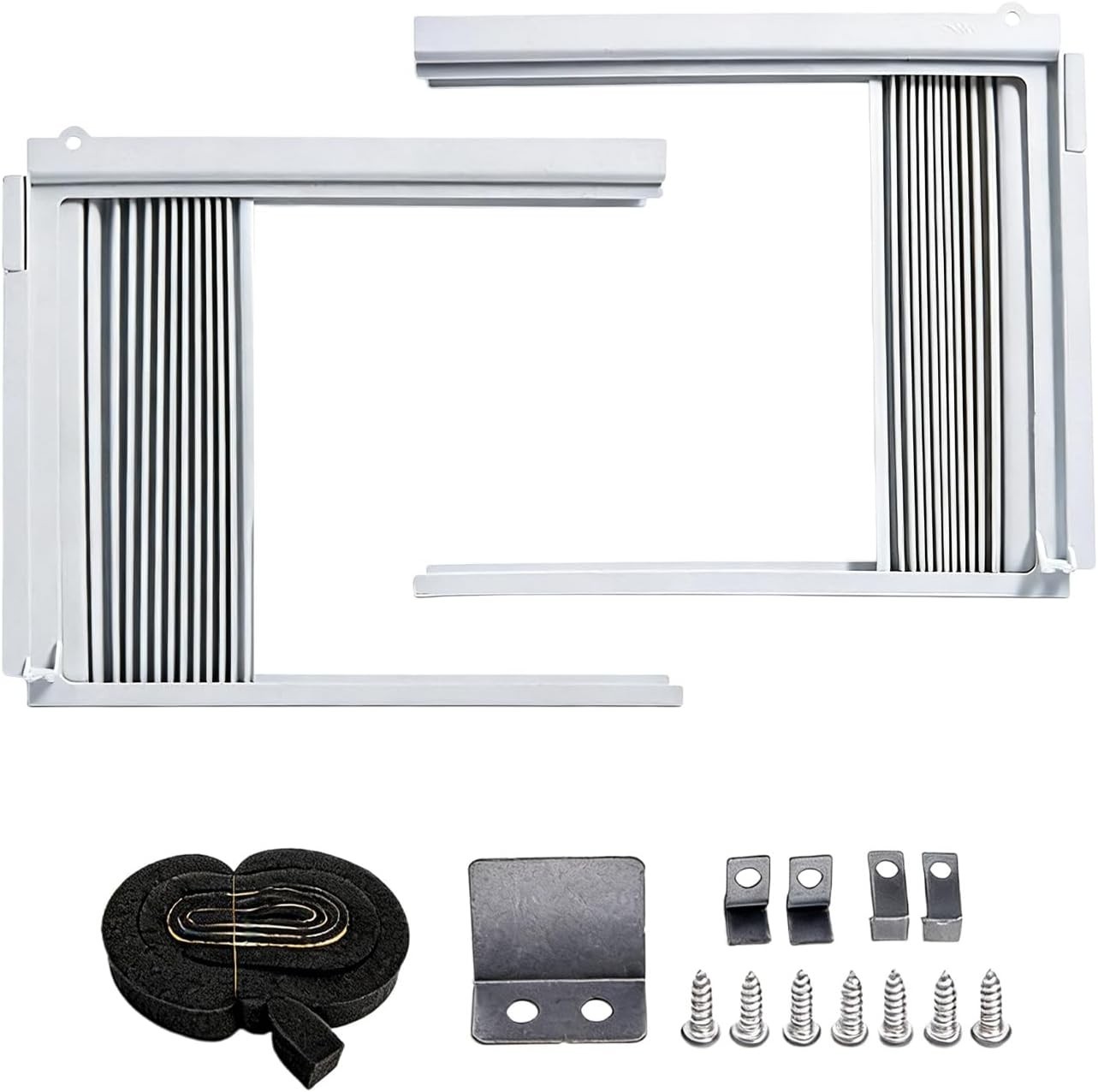Window Air Conditioner Side Panel with Frame | Universal Window AC Accordion …