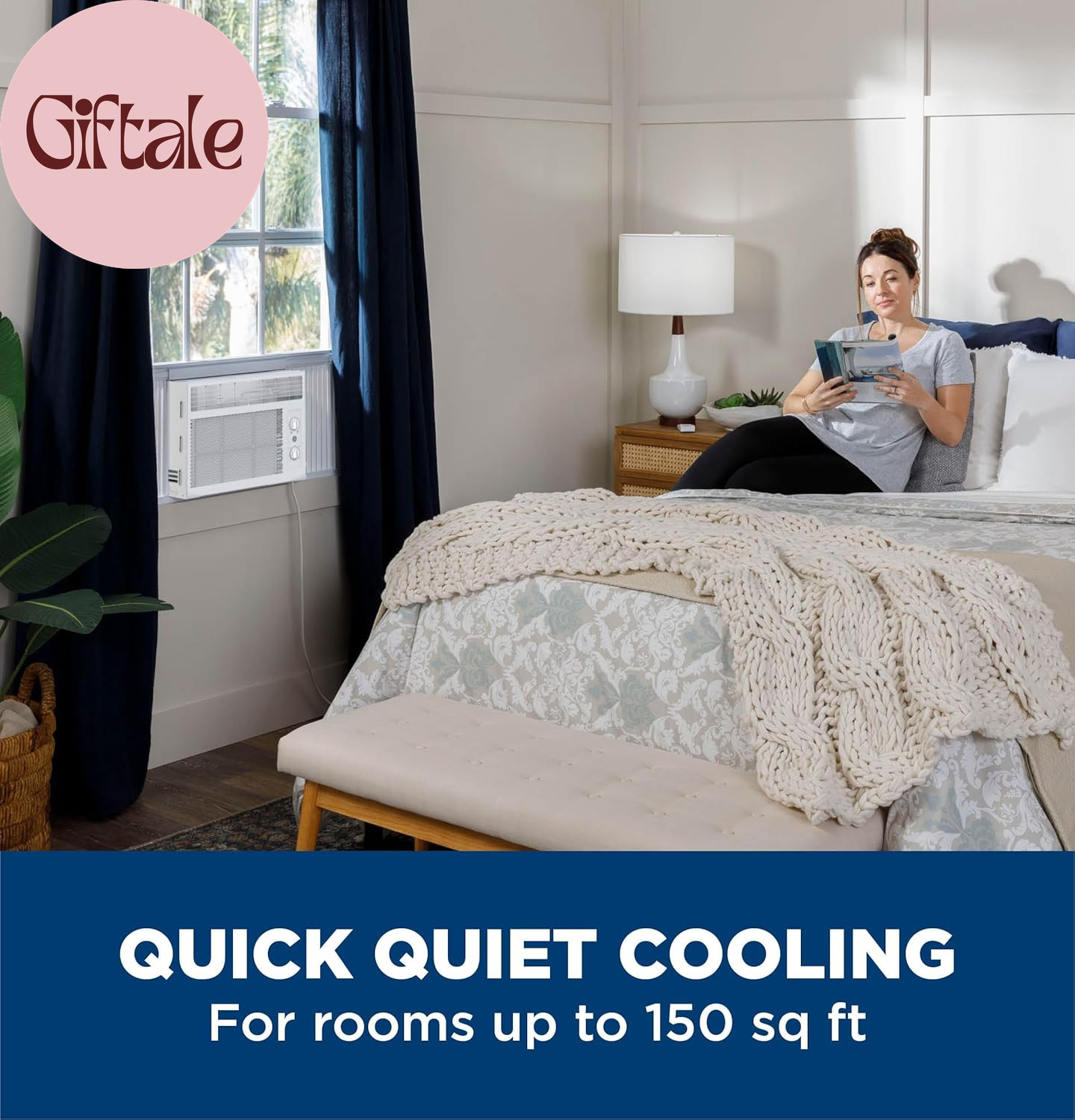 Window Air Conditioner Unit, 5,000 BTU for Small Rooms up to 150 Sq Ft. with Man