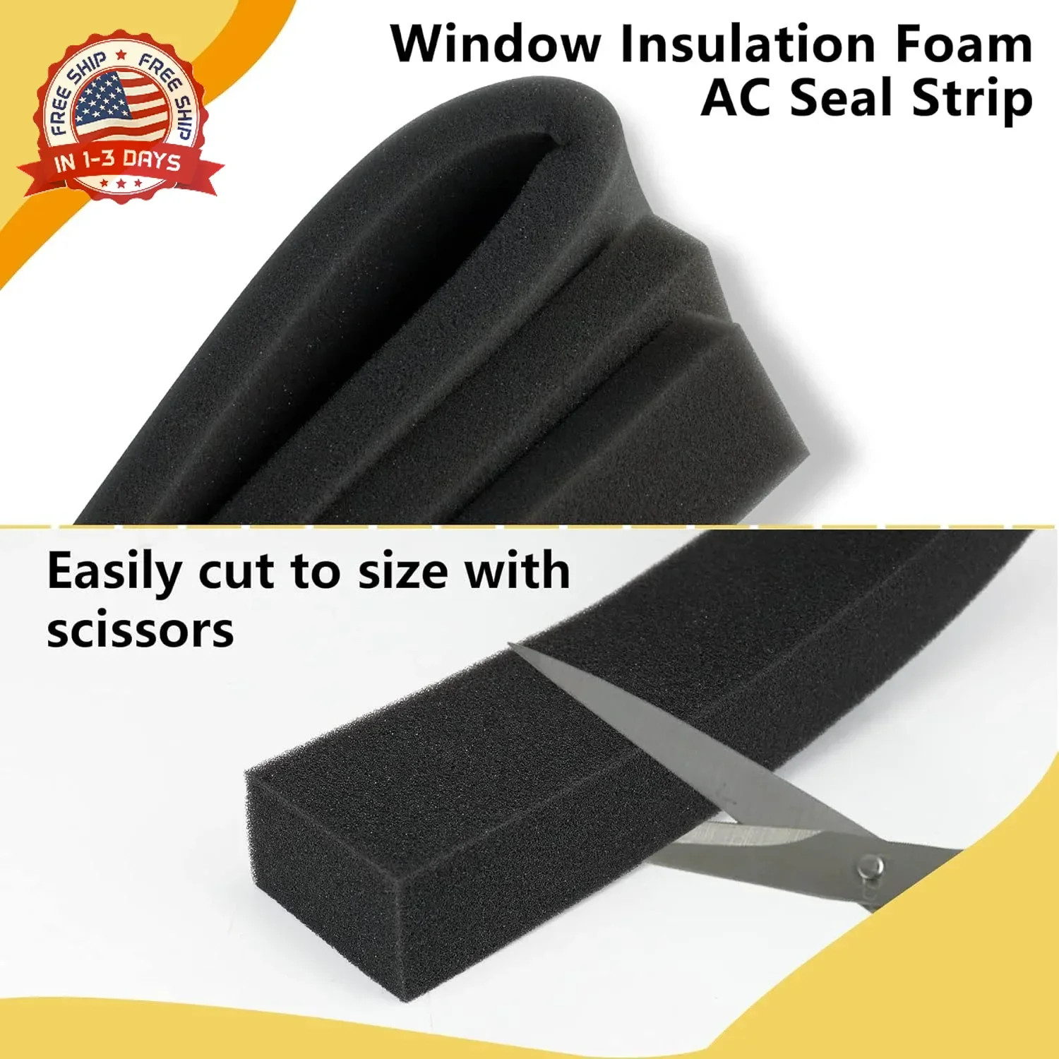 Window Air Conditioner Foam Insulated Panels, 17″ H x 9″ W x 7/8″ T Window AC Si