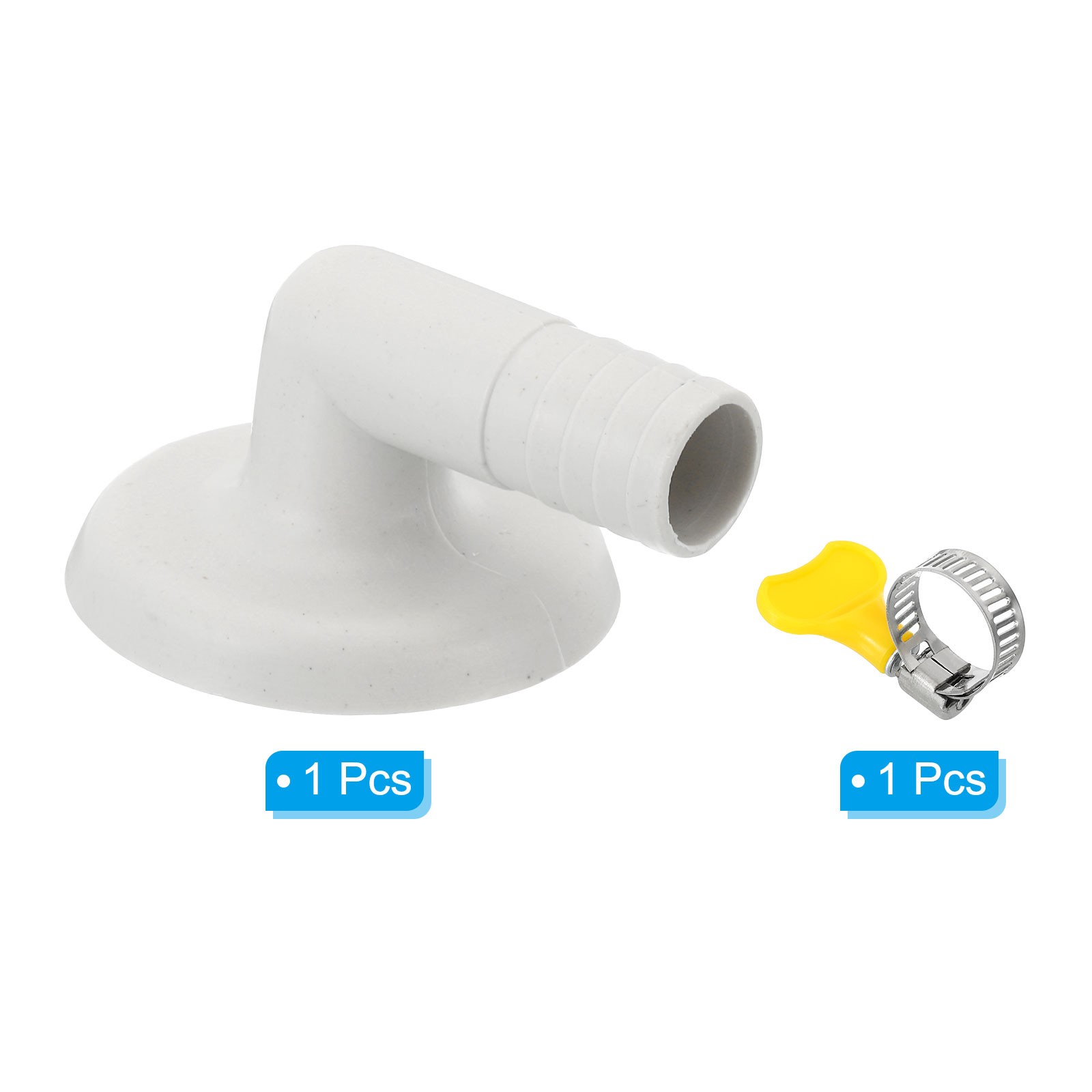 1pcs 27mm Air Conditioner Drain Hose Connector with Clamp, White Style 9