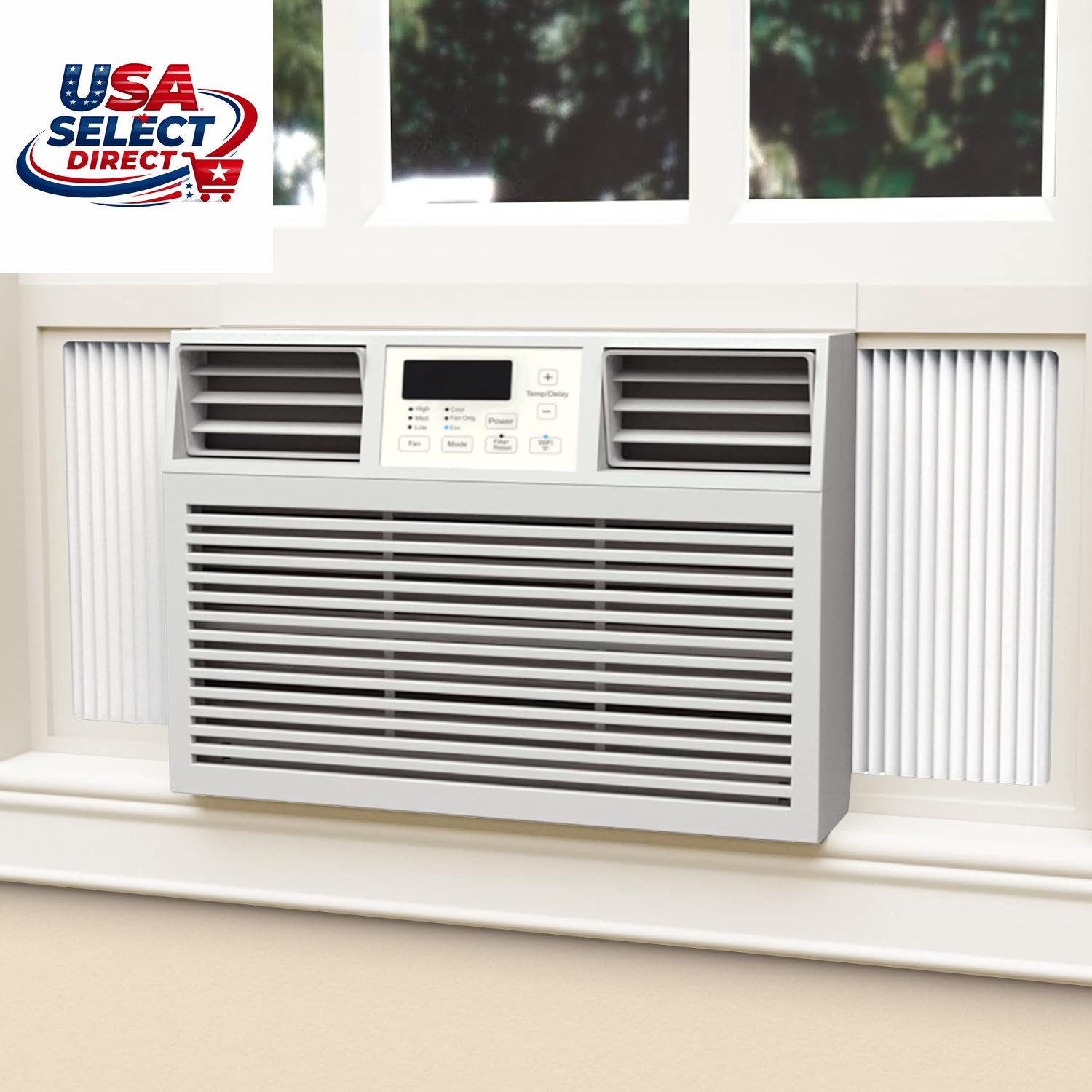 Window AC Side Panels Insulation Kit, Adjustable 17″ H x 10″ W, 2 Pack