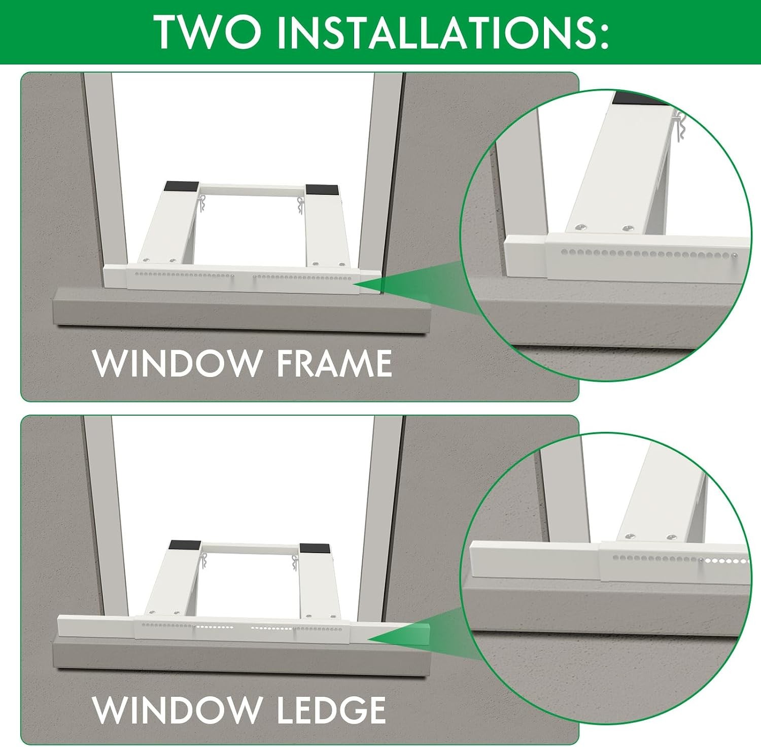 Window AC Bracket No Drill, up to 200 lbs