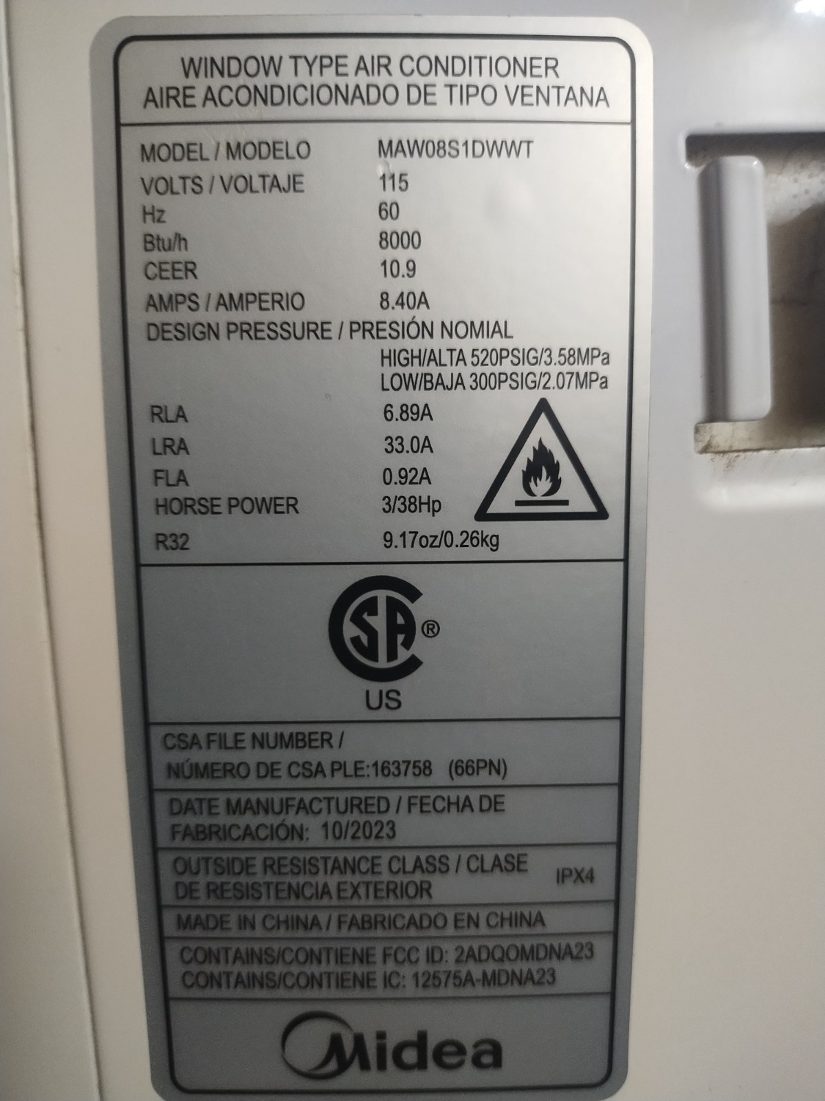 Midea 8,000 BTU DOE Smart Window Air Conditioner, for spaces up to 350 sq.