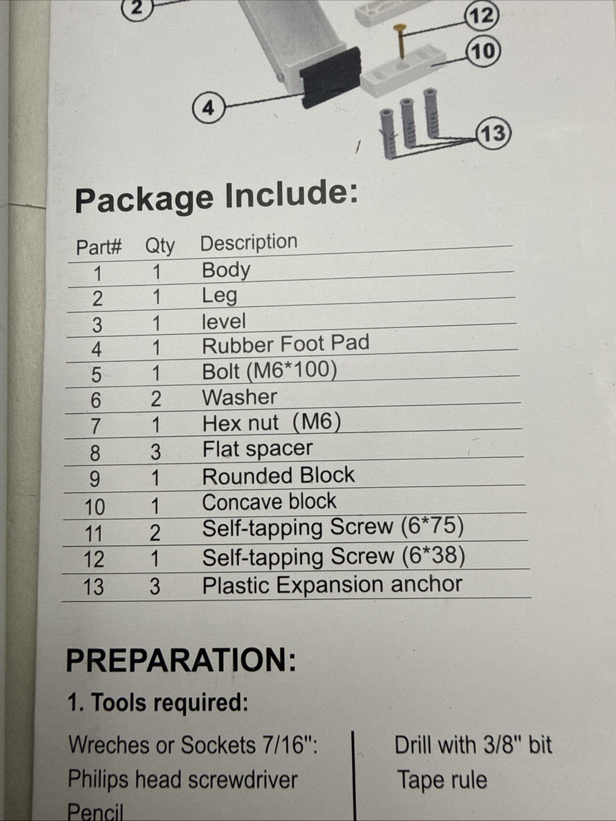 Window Air Conditioner Bracket Up to 85 lbs Designed to Fit 5,000 to 12,000 read