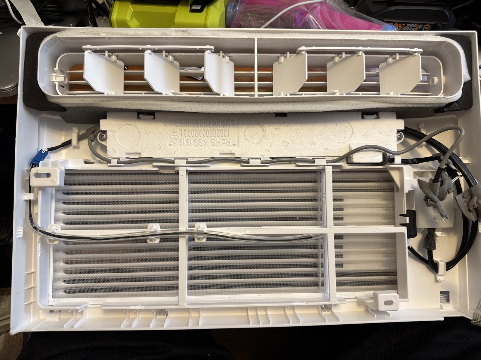 Frigidaire FHWW085WE1 front panel ,controls and filter