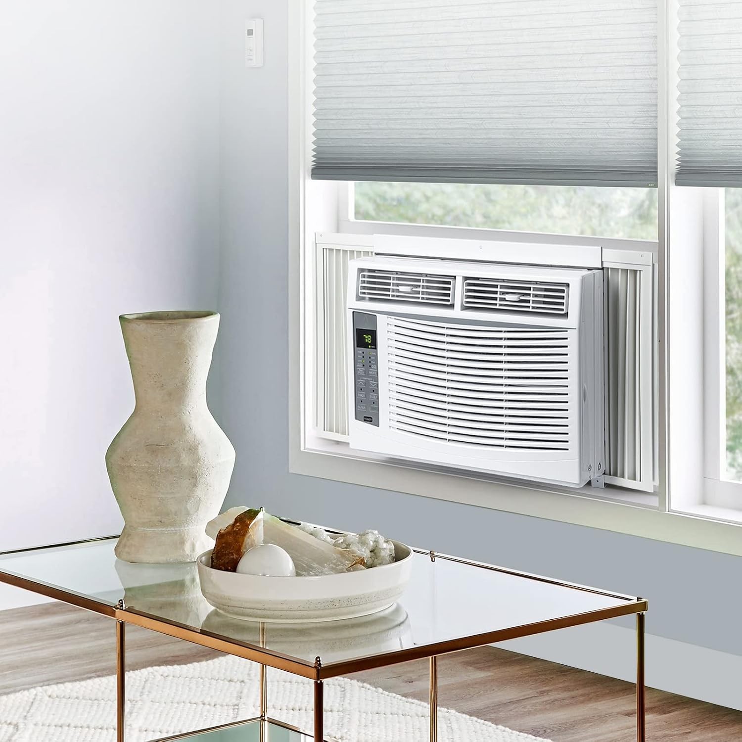 6000 BTU Window AC Energy Saving Dehumidifier WiFi Remote Easy Install 250 Sq.ft