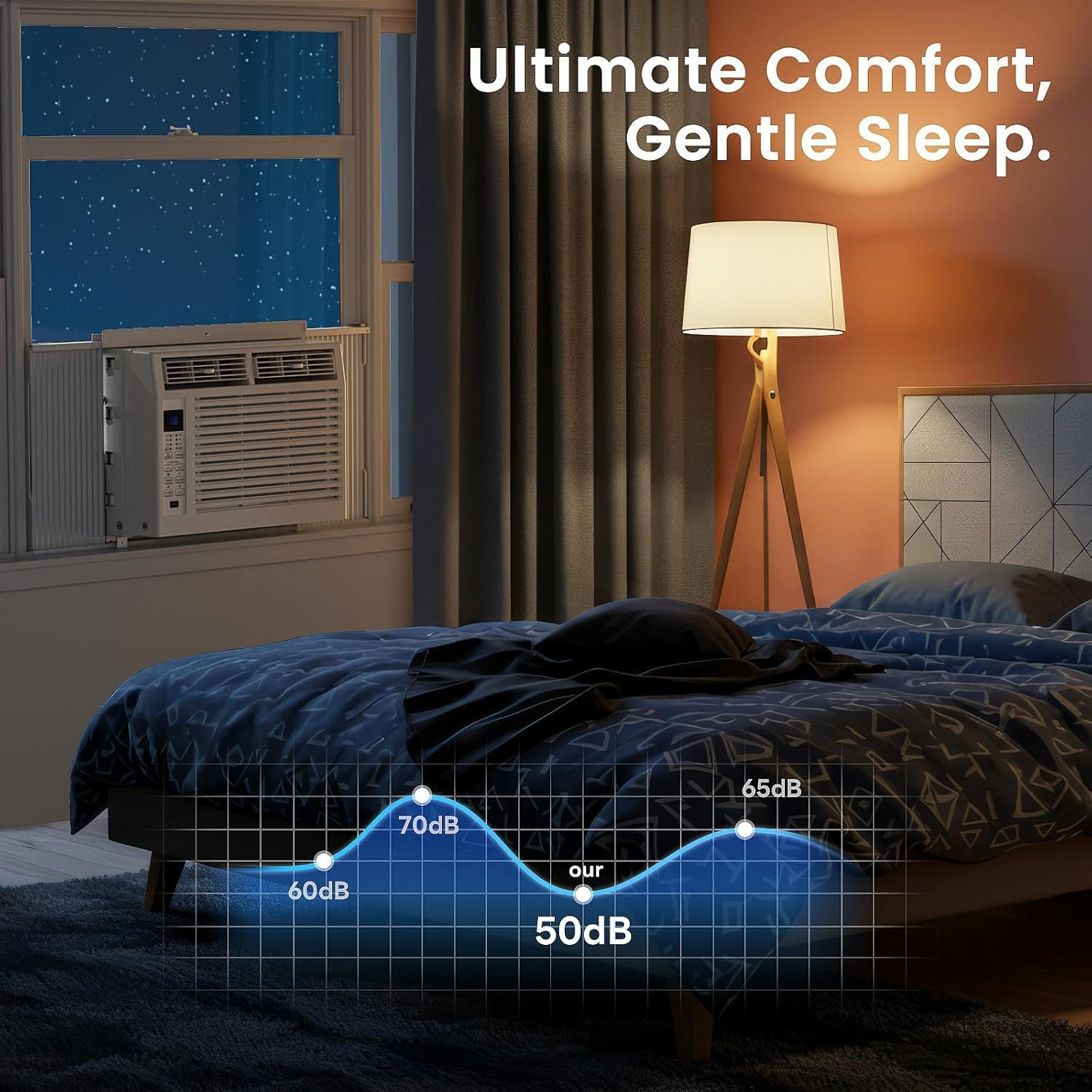 6,000 BTU Window Air Conditioner, Window AC Unit with Remote Control, Cools up t