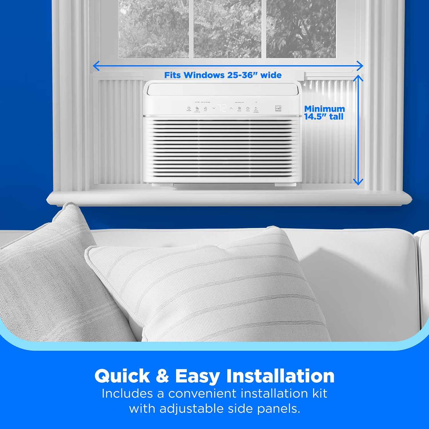 Midea 12,000 BTU Smart Inverter Window AC, Cools up to 550 Sq. Ft MAW12V1YWT-S