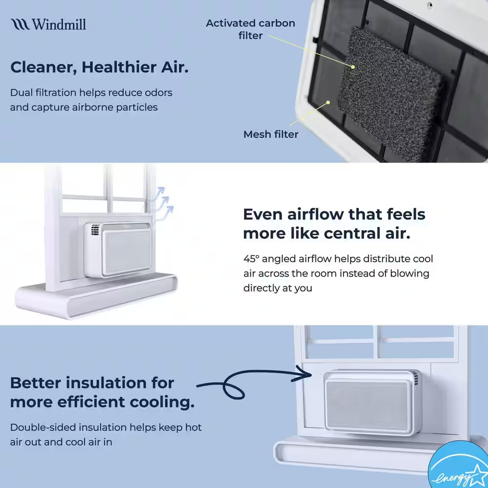8,000 BTU 115-Volts QUIET Smart Window Air Conditioner, Wi-Fi/Remote, #1 Easiest