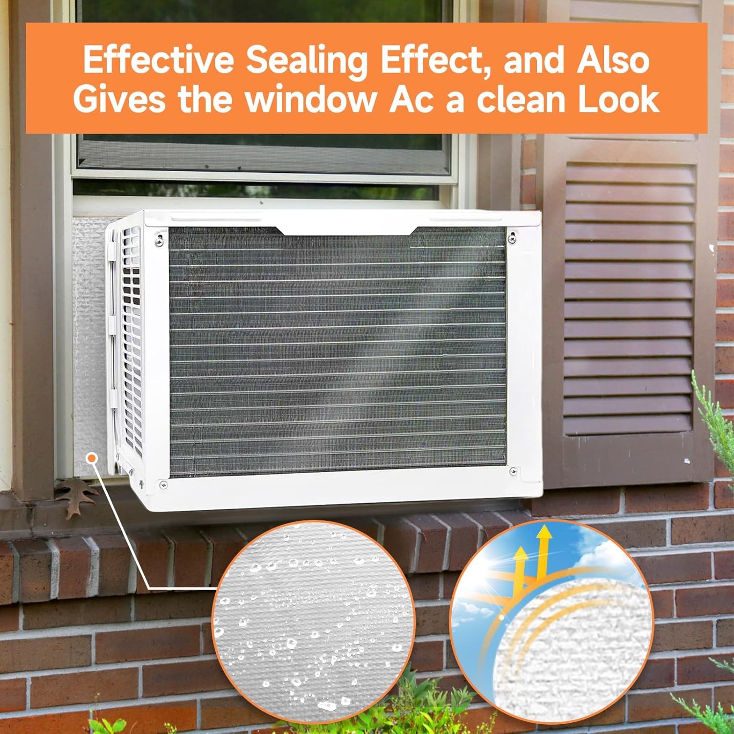 Window AC Air Conditioner Insulation Foam Side Panels Winter Cover Kit