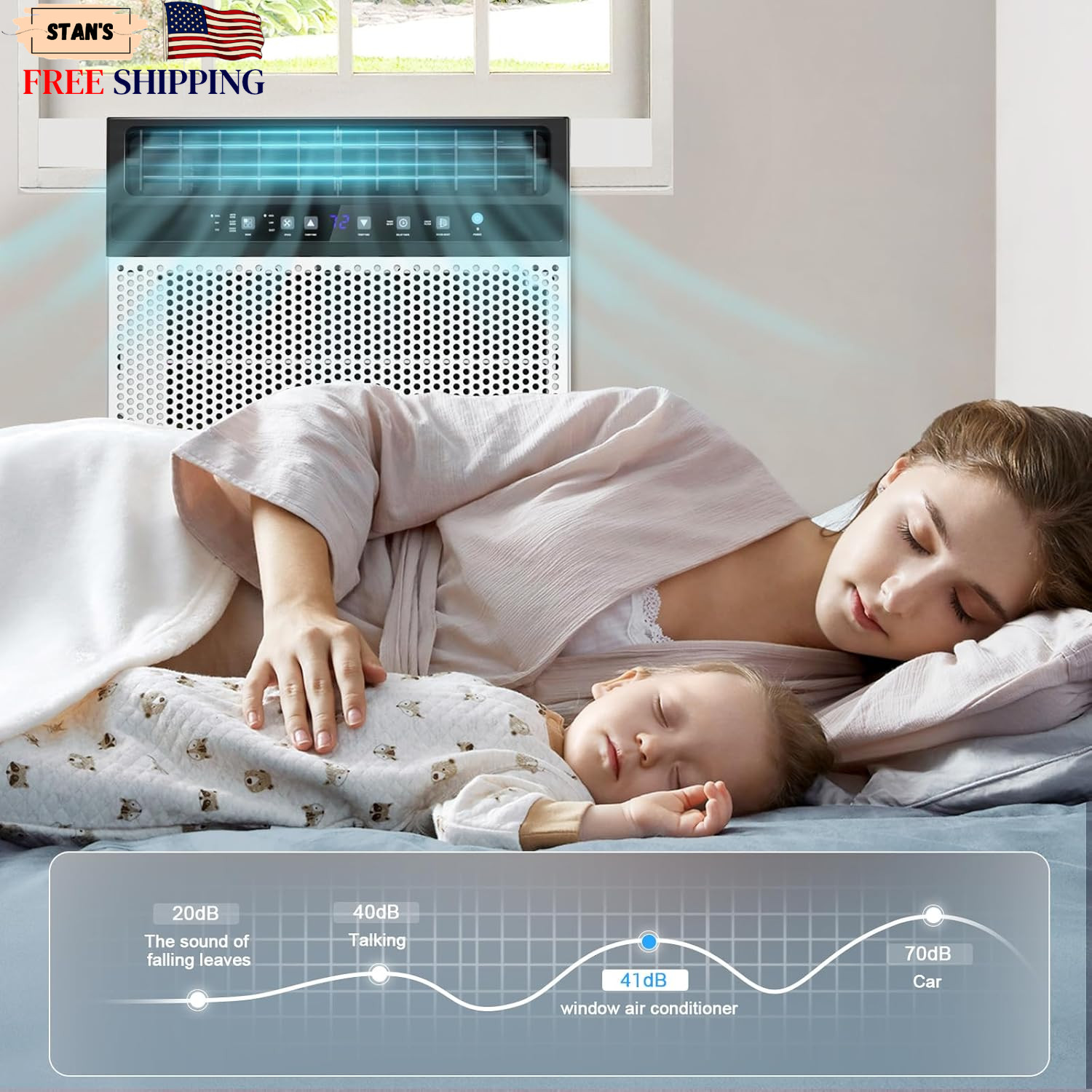 Window Air Conditioner 12 000 BTU 550 Sq Ft 6 Modes Timer White Antarctic Star