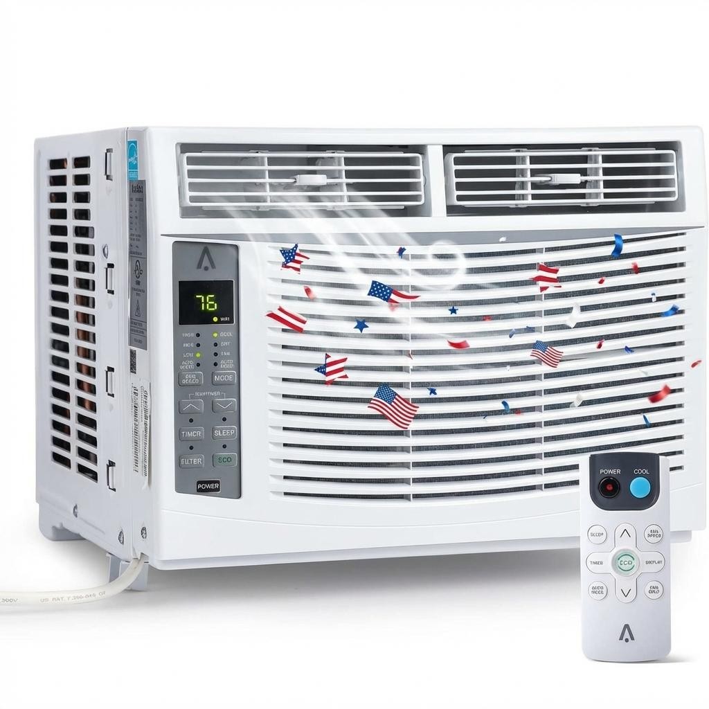 6000 BTU Window Air Conditioner AC Unit Fan Dehumidifier with Remote/App Control