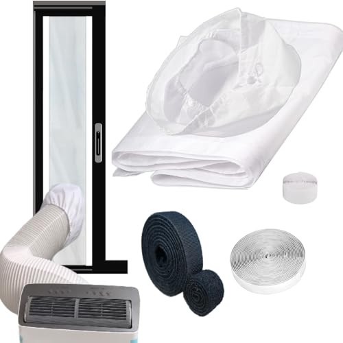 98″ Portable Air Conditioner Sliding Door Seal Kit – Dual Hose Vent Kit for 1400