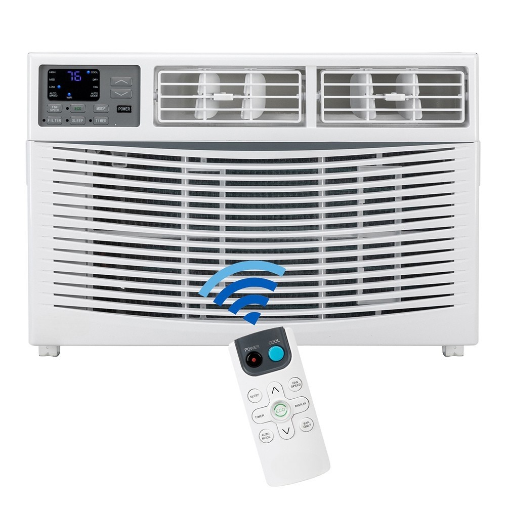 8,000 BTU Window Air Conditioner & Dehumidifier, Fan Cools up to 350 Sq. Ft Wifi