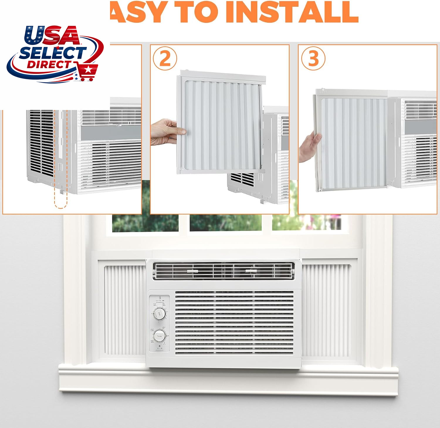 Adjustable Window Air Conditioner Side Panels Kit for 10,000 BTU Units